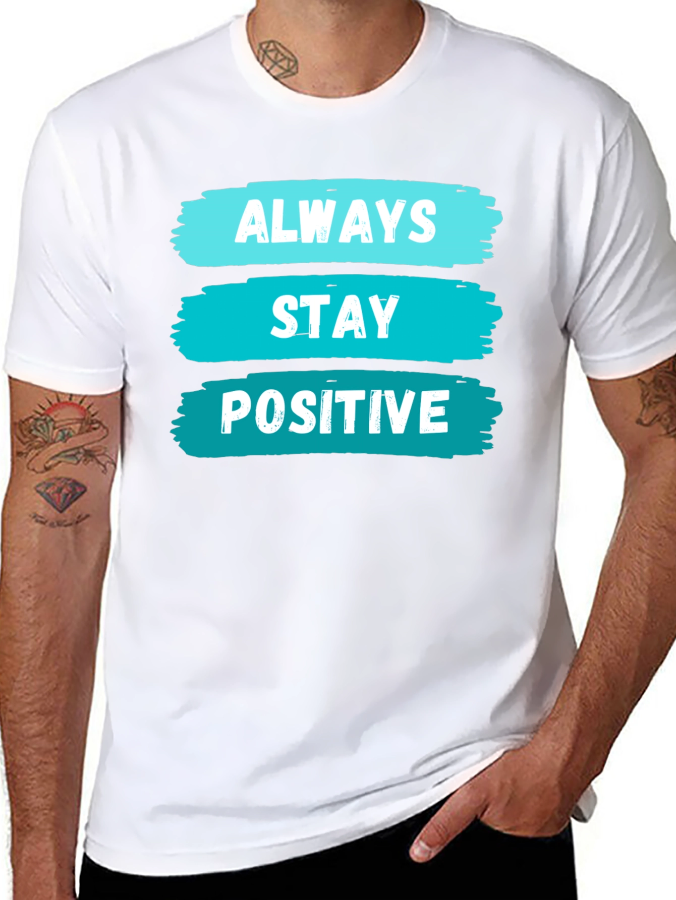 Always Stay Positive Graphic T-Shirt - Black
