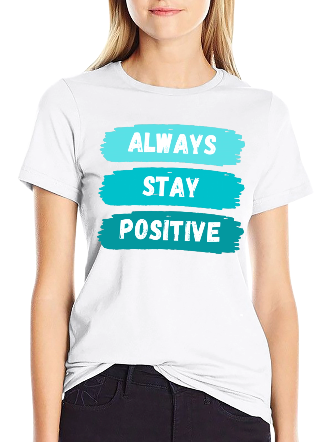 Always Stay Positive Graphic T-Shirt - Black