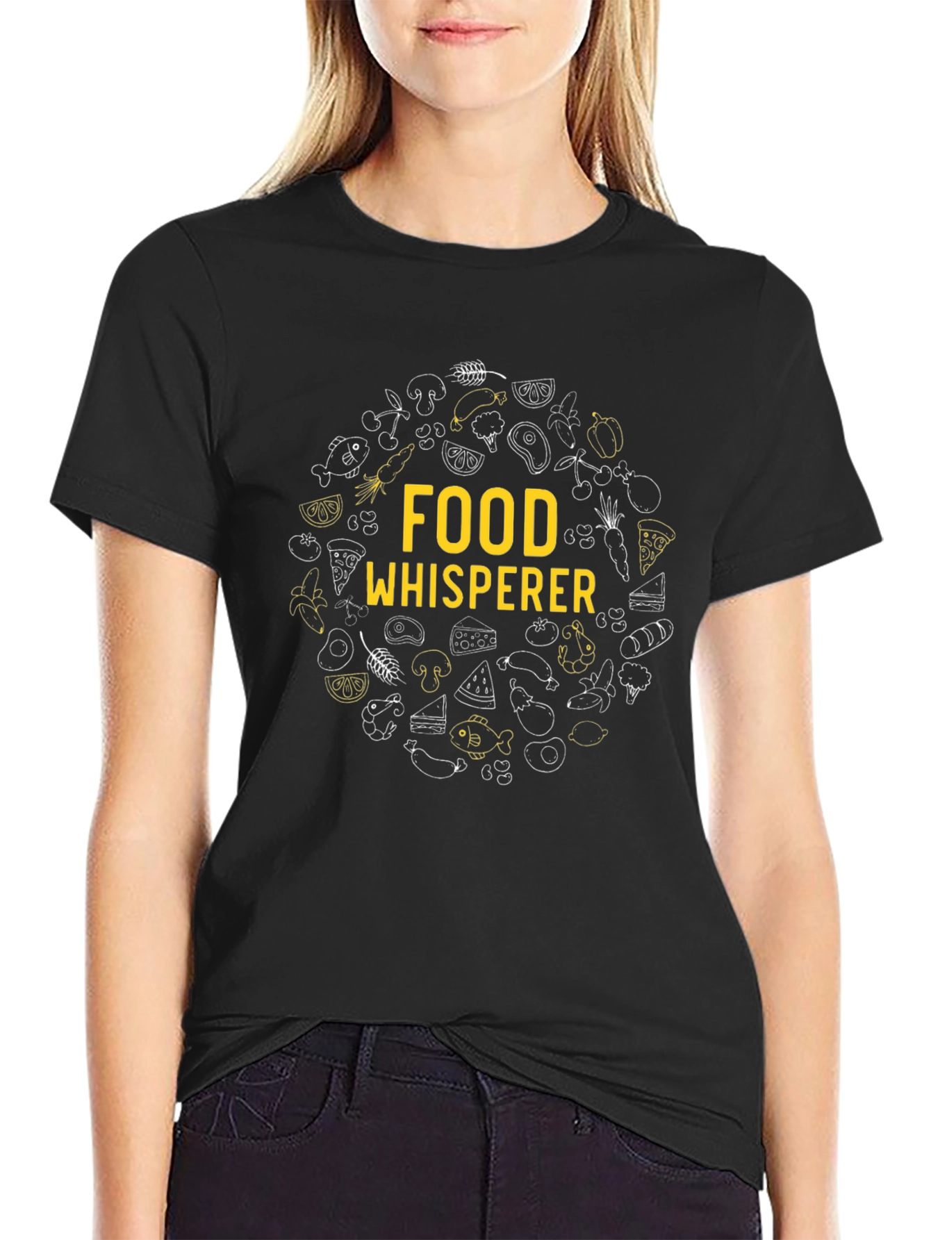 Food Whisperer Graphic Tee - Stylish Black T-Shirt