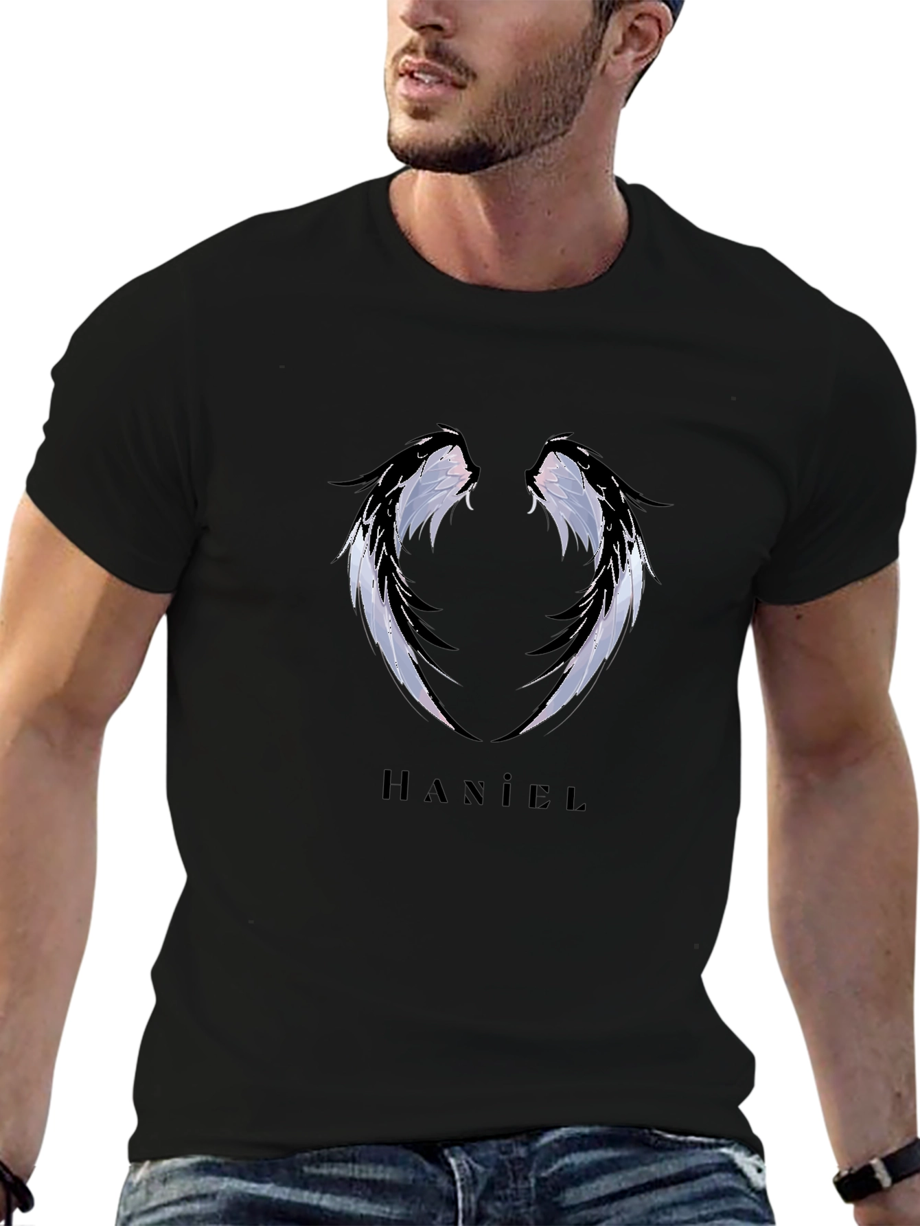 Wings HANIEI Black T-Shirt