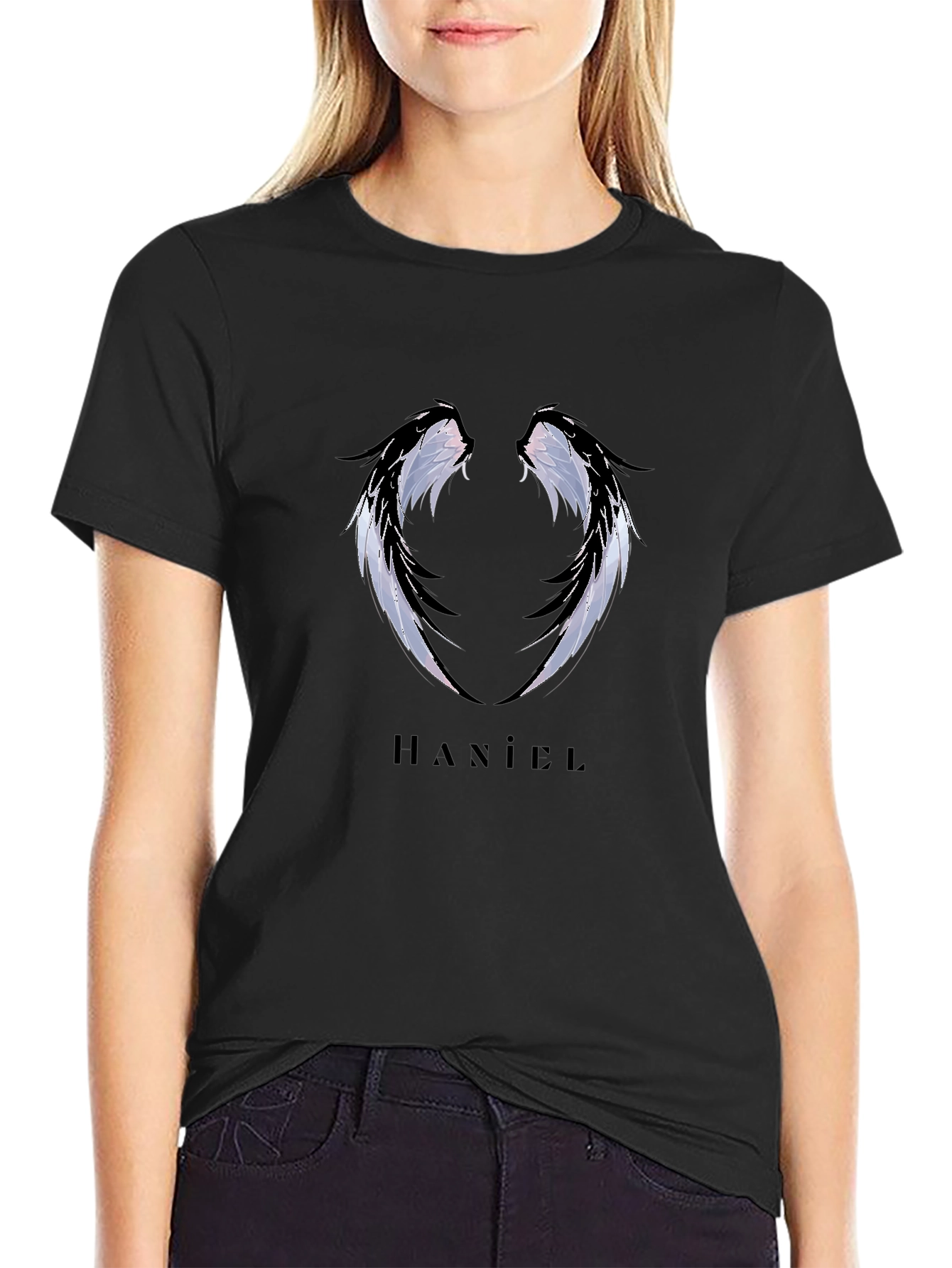 Wings HANIEI Black T-Shirt