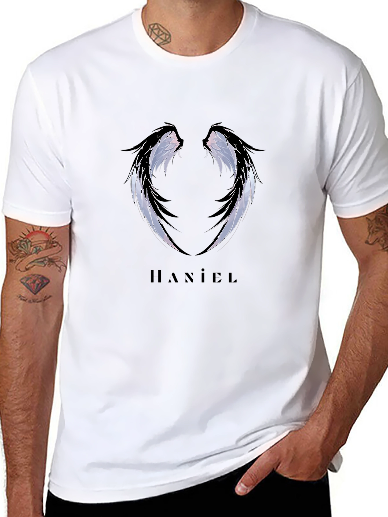 Wings HANIEI Black T-Shirt