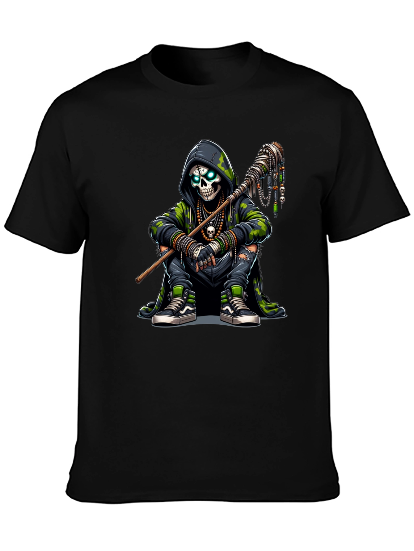 Hooded Skull Graphic Tee