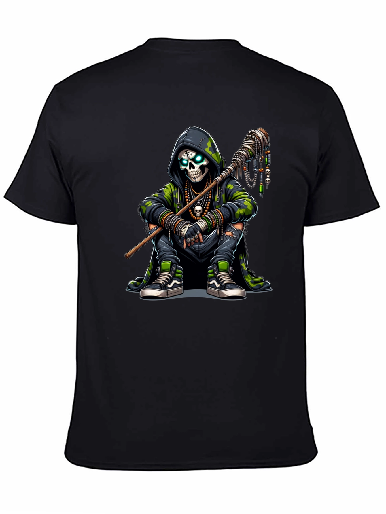 Hooded Skull Graphic Tee