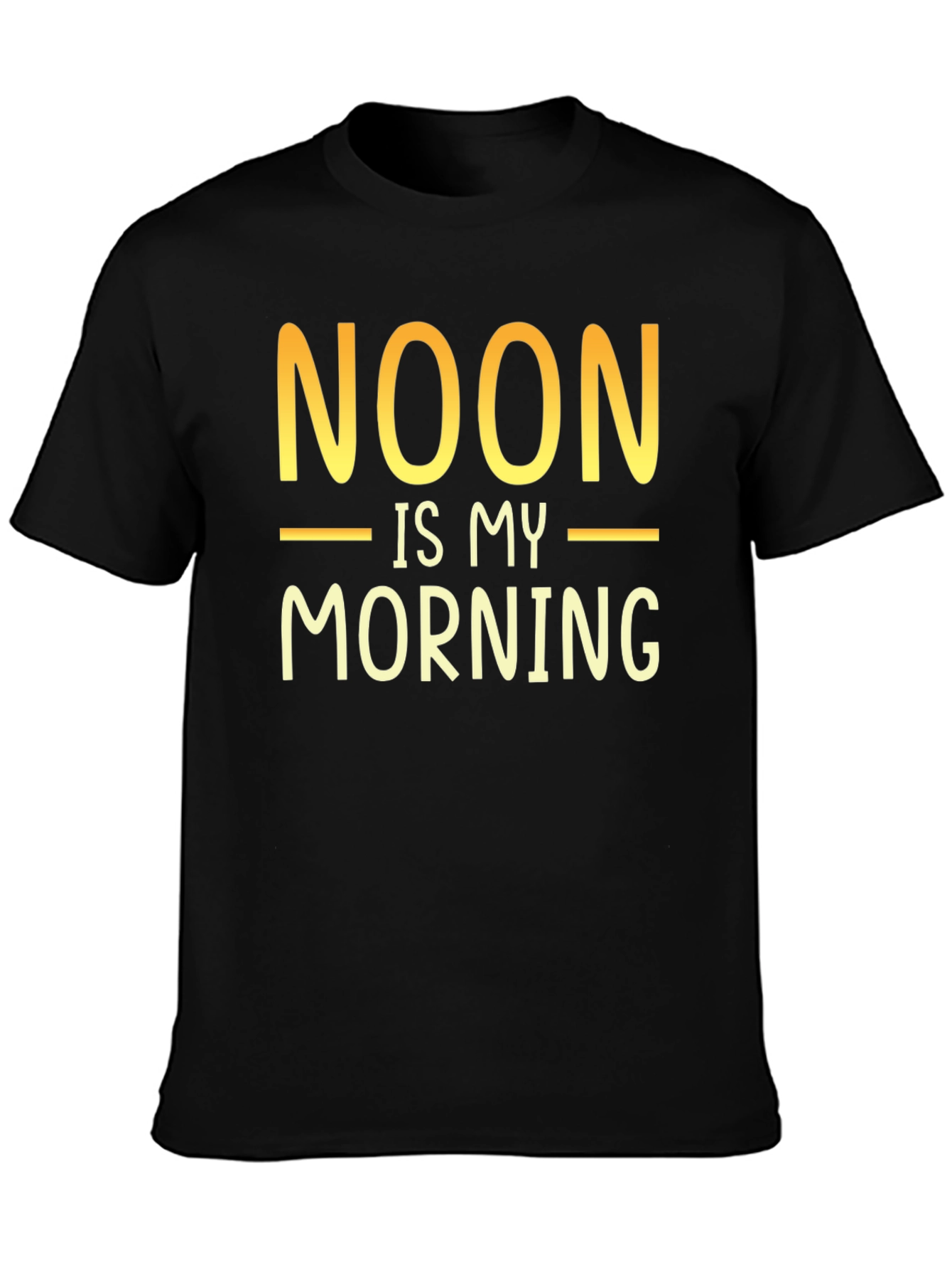 Noon is My Morning Black Graphic Tee