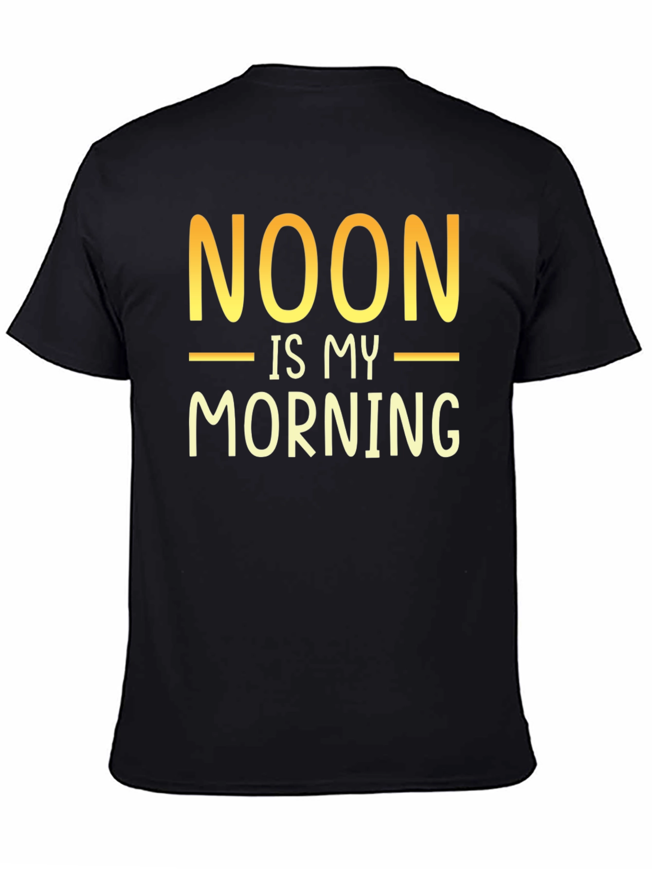Noon is My Morning Black Graphic Tee