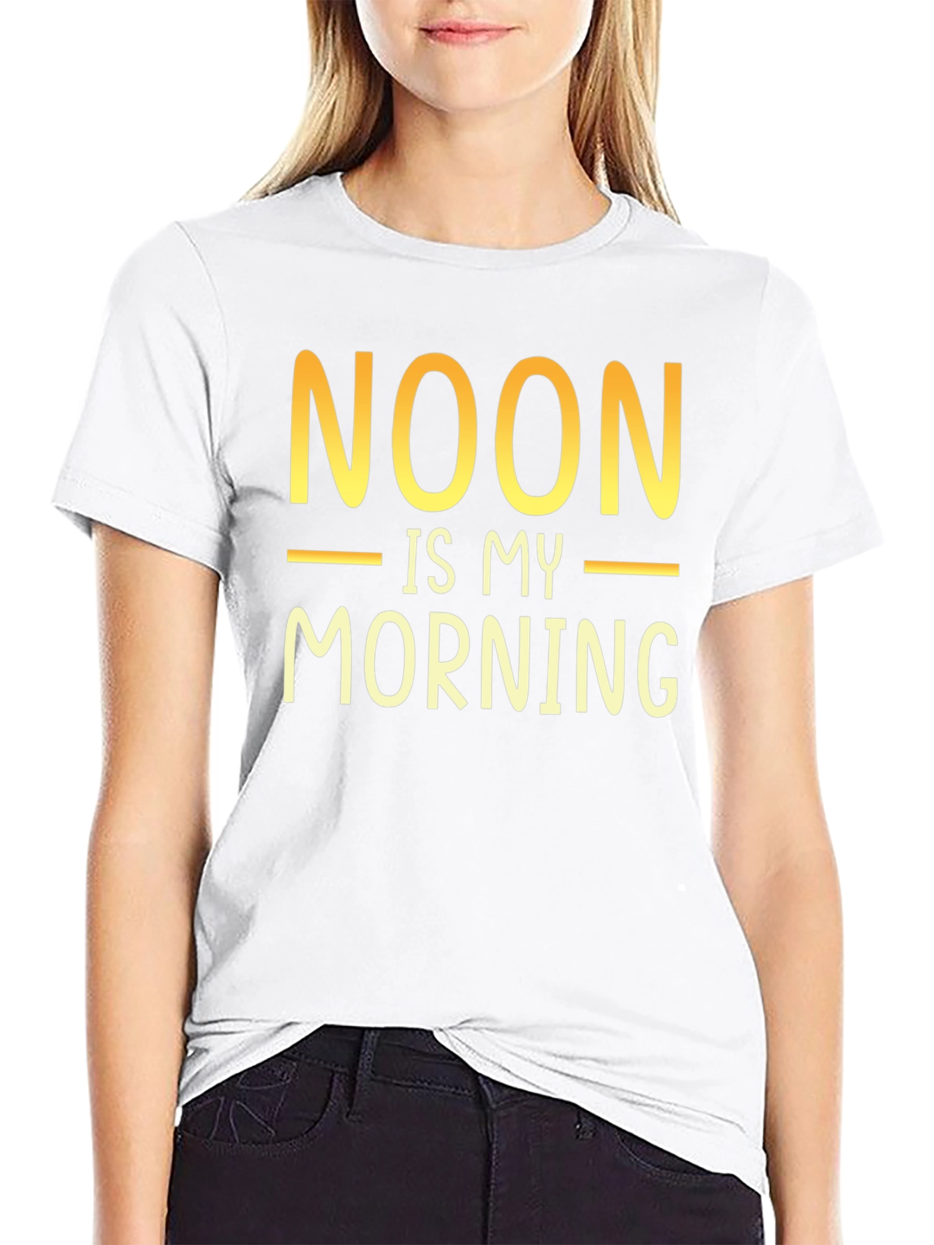 Noon is My Morning Black Graphic Tee
