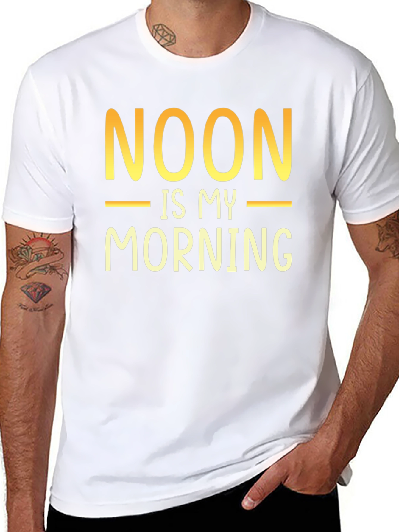 Noon is My Morning Black Graphic Tee