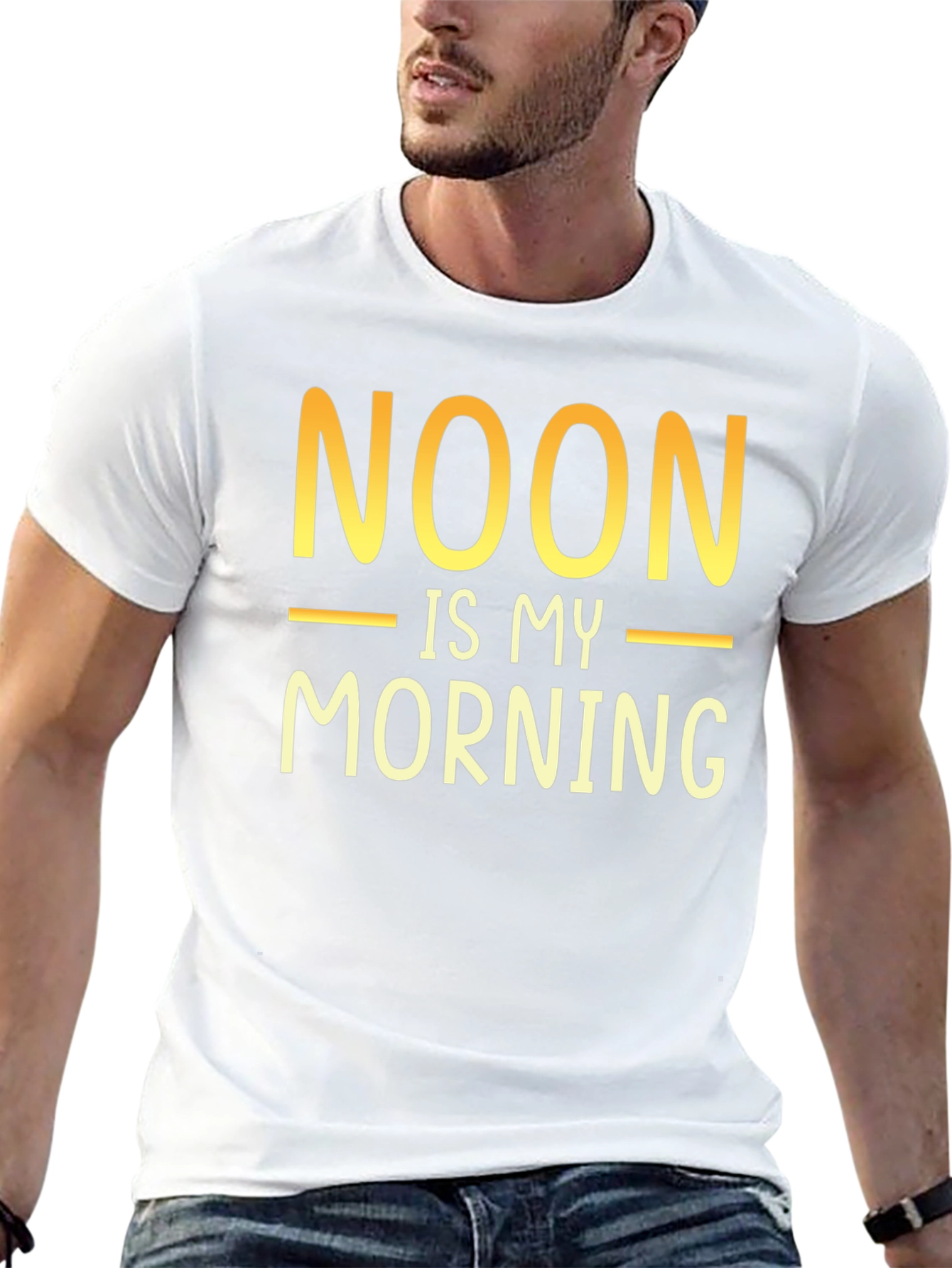Noon is My Morning Black Graphic Tee