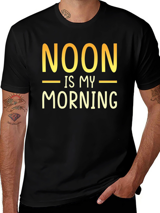 Noon is My Morning Black Graphic Tee