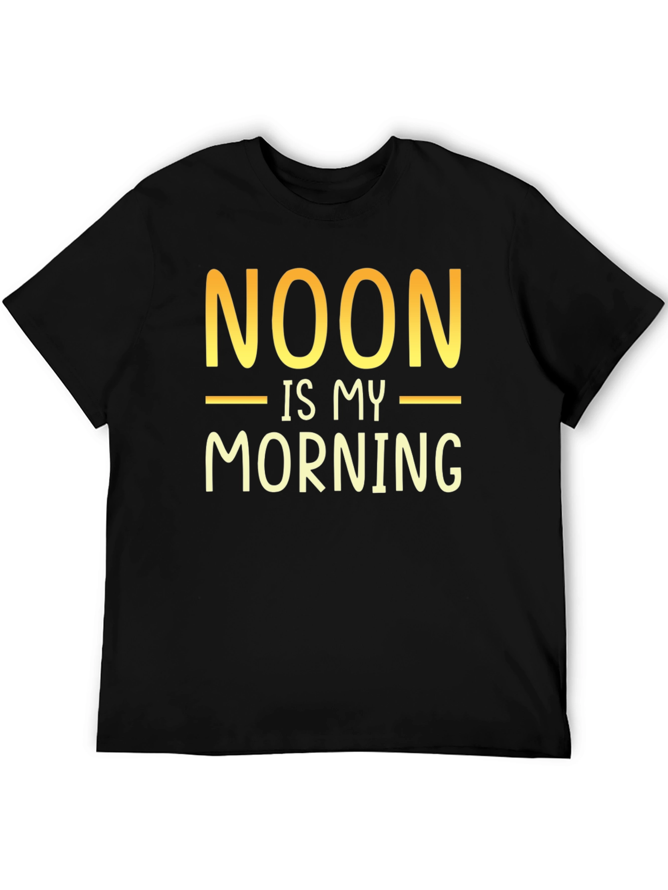 Noon is My Morning Black Graphic Tee