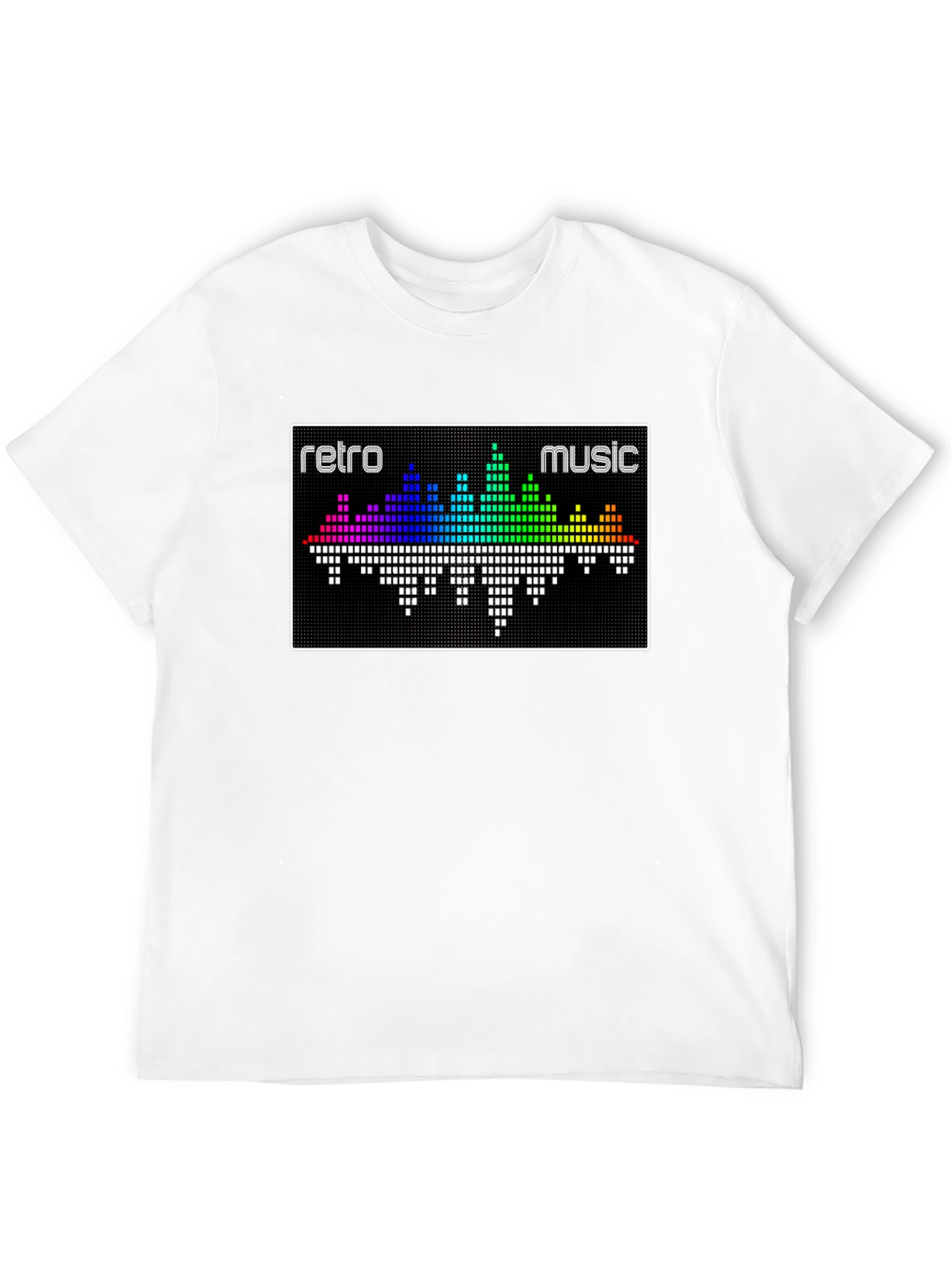Retro Music Graphic T-Shirt - Pixelated Equalizer Design