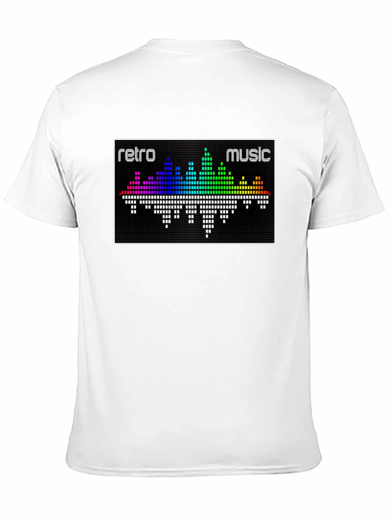 Retro Music Graphic T-Shirt - Pixelated Equalizer Design