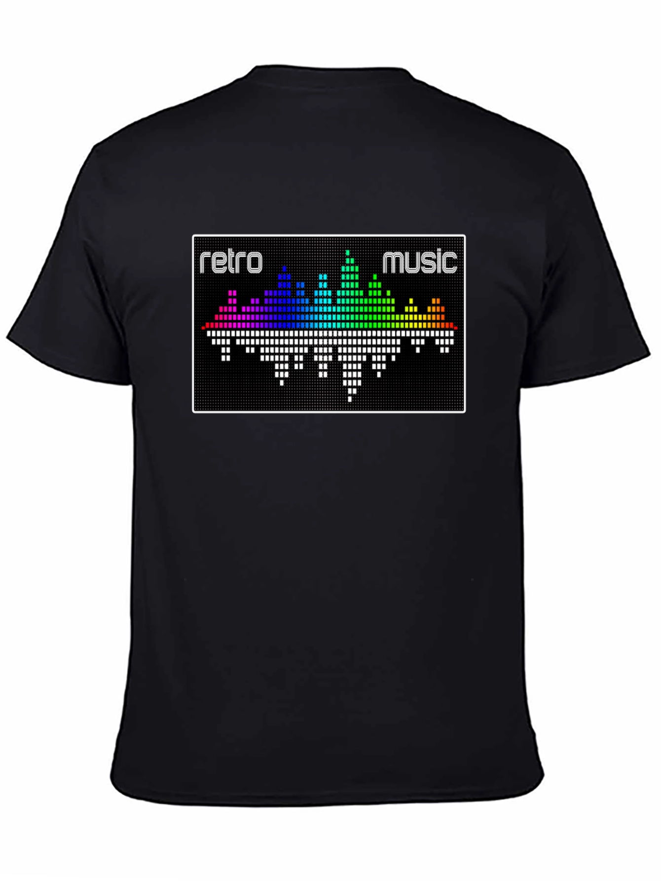 Retro Music Graphic T-Shirt - Pixelated Equalizer Design
