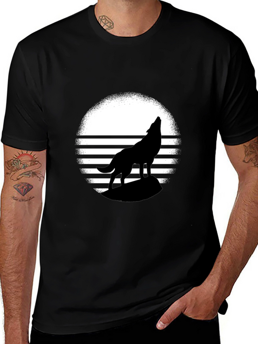 Wolf Silhouette Tee - Graphic Print T-Shirt