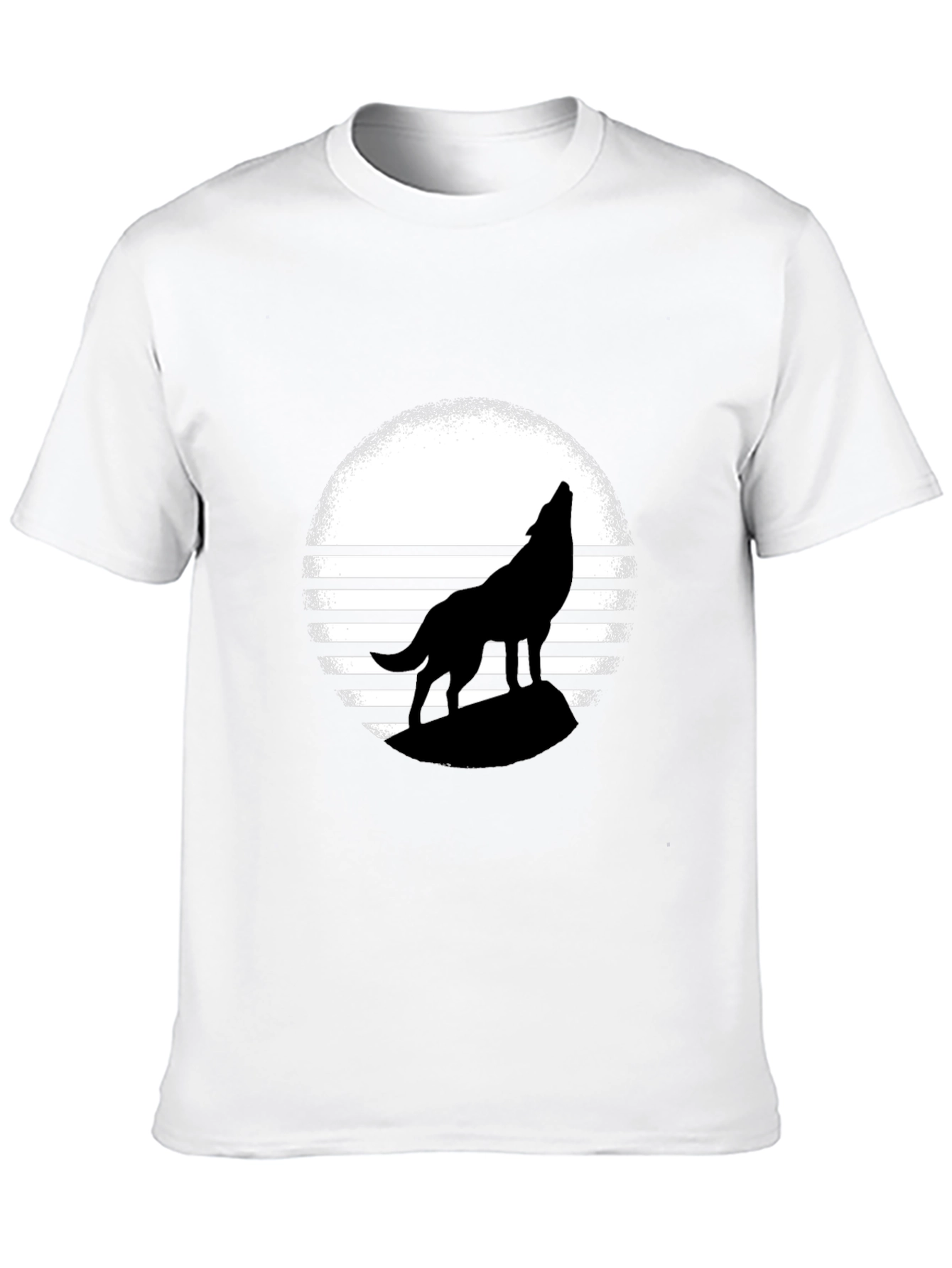 Wolf Silhouette Tee - Graphic Print T-Shirt