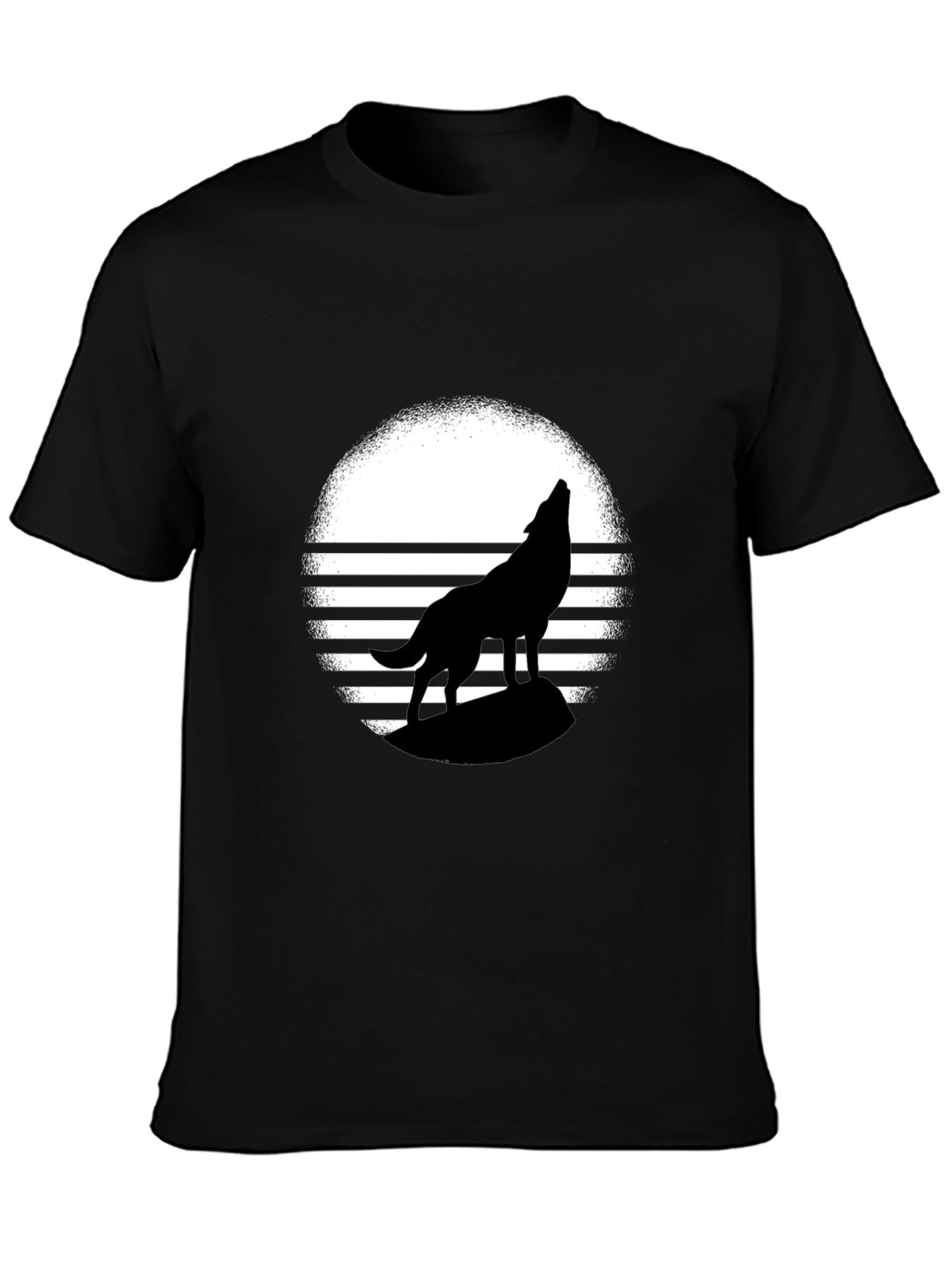 Wolf Silhouette Tee - Graphic Print T-Shirt