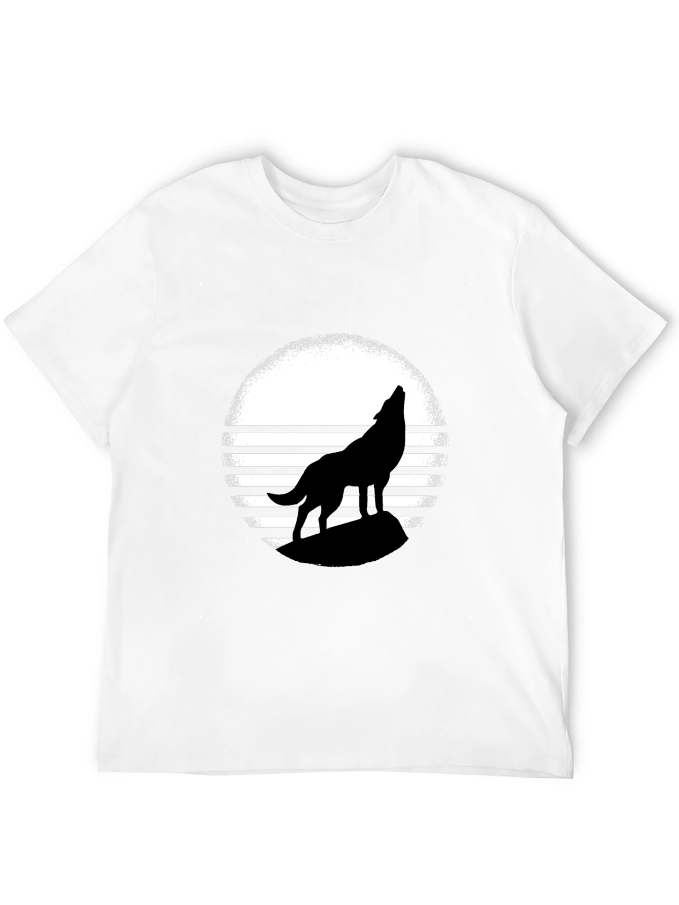 Wolf Silhouette Tee - Graphic Print T-Shirt