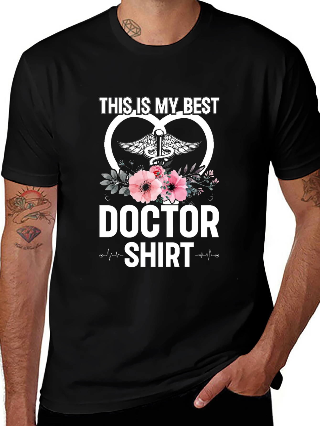 Best Doctor Shirt - Floral Medical Tee