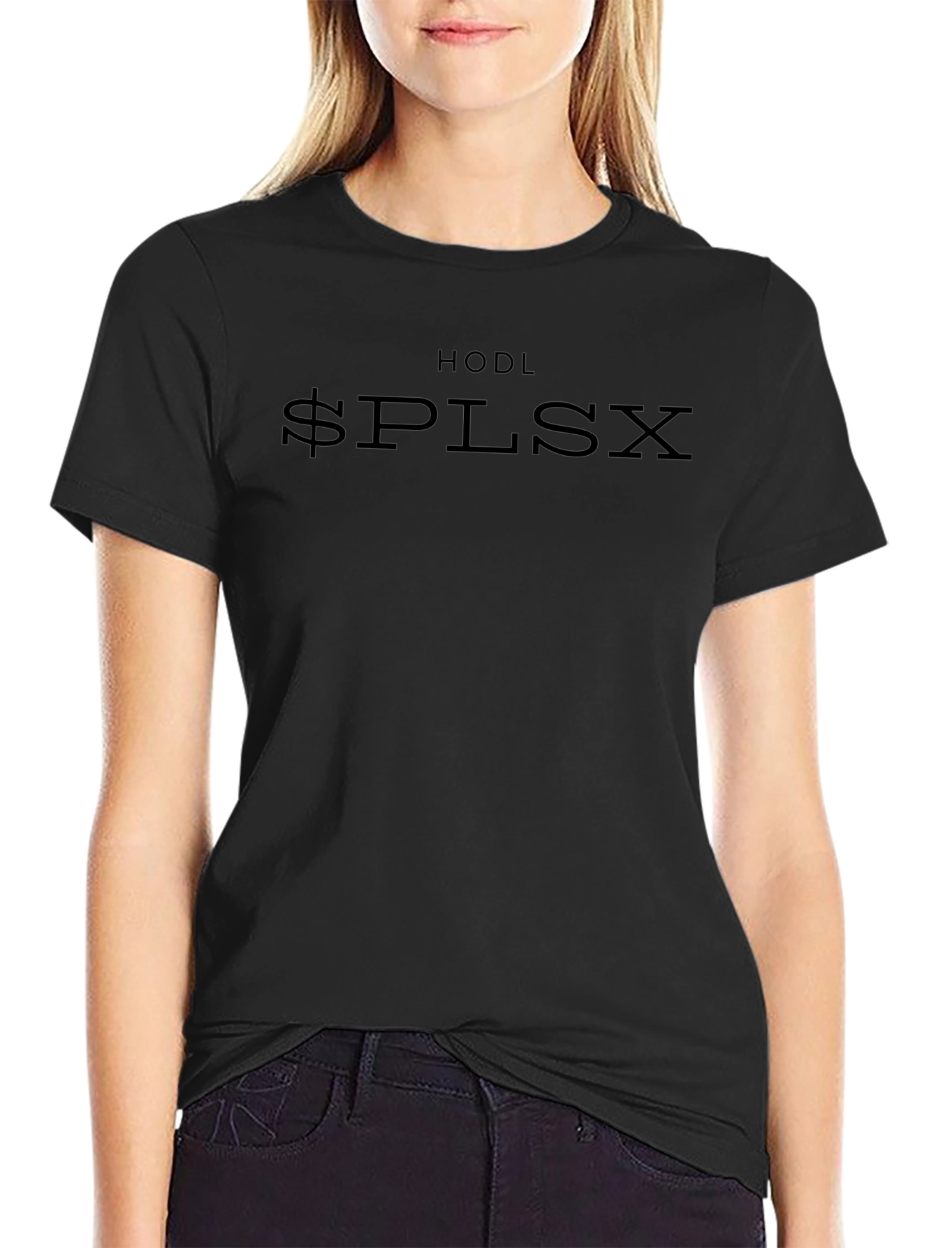 HODL $PLSX Black T-Shirt Crypto Fashion