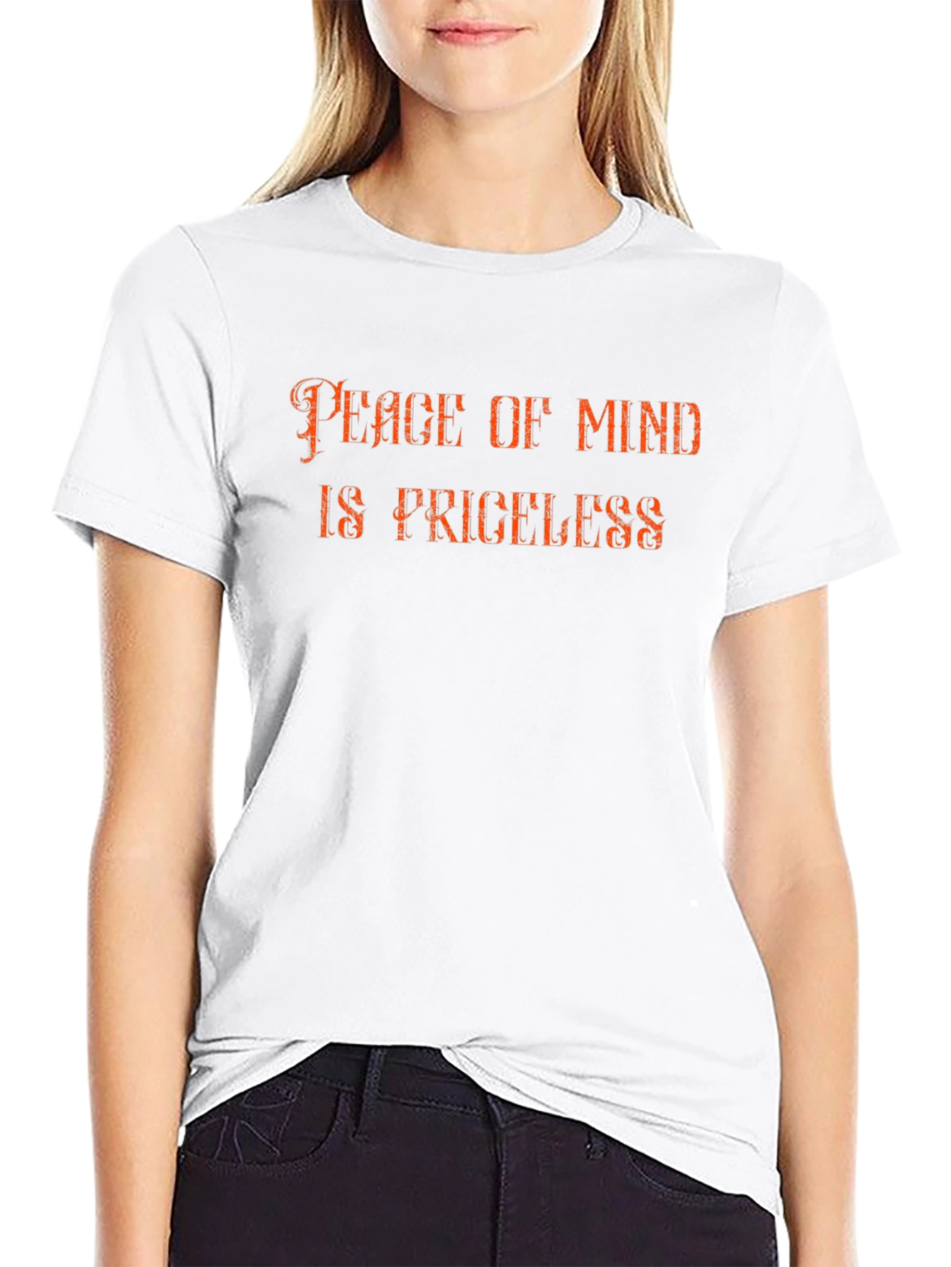 Peace of Mind is Priceless Black T-Shirt