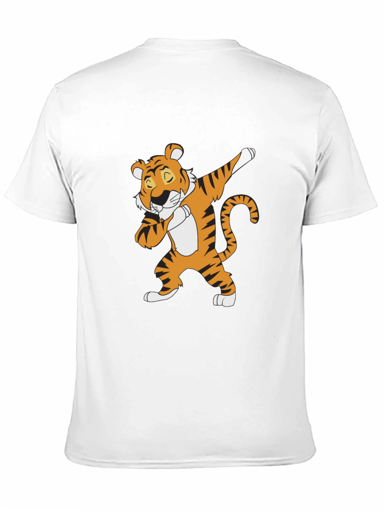 Dabbing Tiger Graphic Tee - Black Cotton T-Shirt