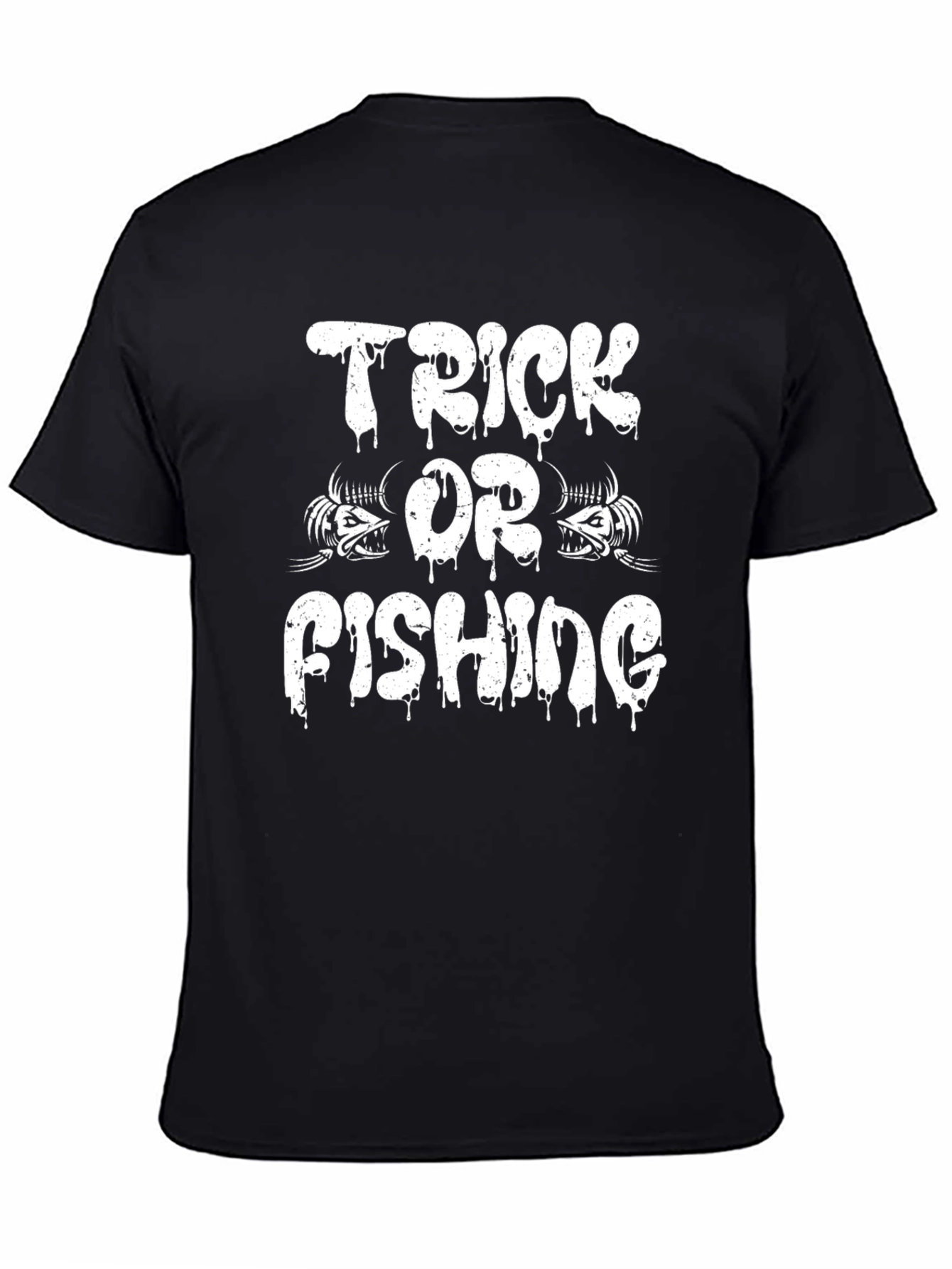 Trick or Fishing T-Shirt - Halloween Fisherman Tee