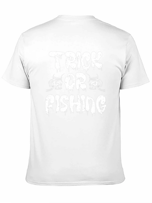 Trick or Fishing T-Shirt - Halloween Fisherman Tee