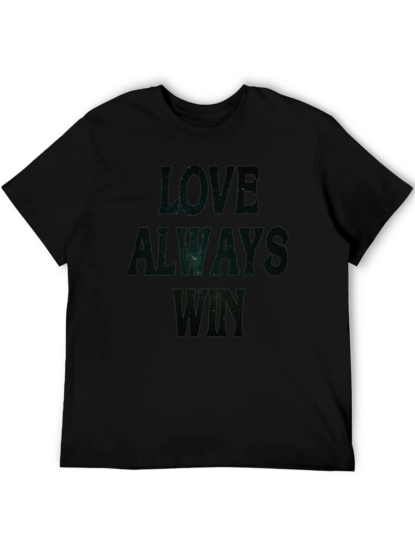 Love Always Wins Black Graphic T-Shirt