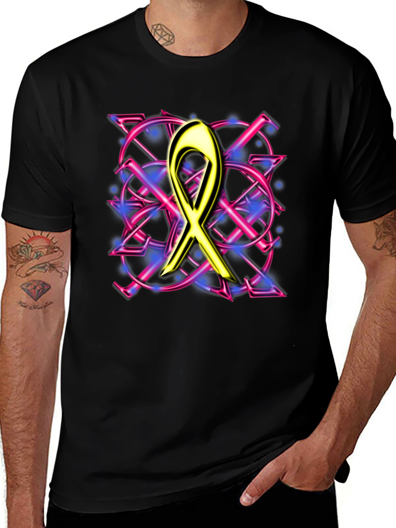 Bold Graphic Tee - Ribbon Design