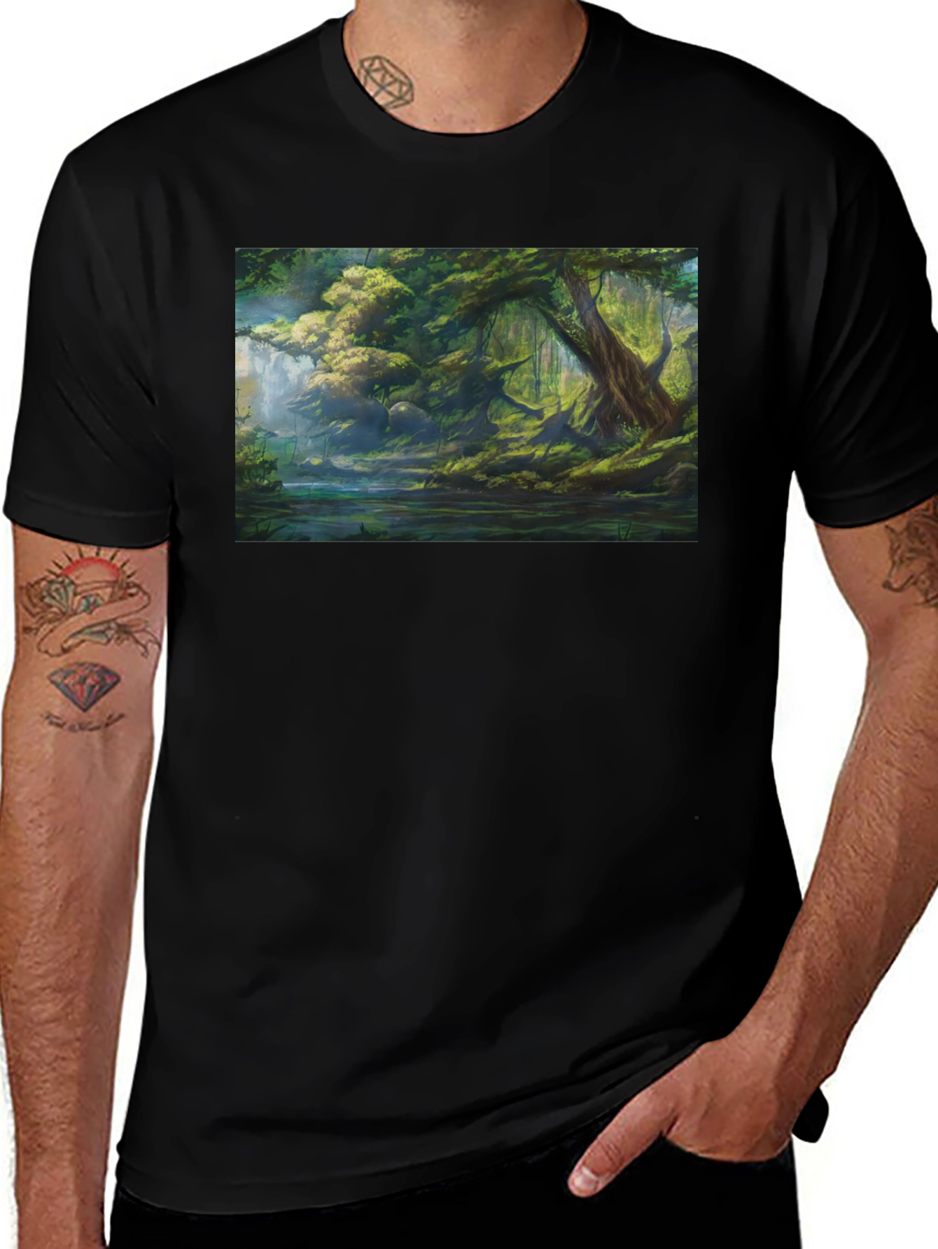 Nature Forest Landscape Graphic Tee