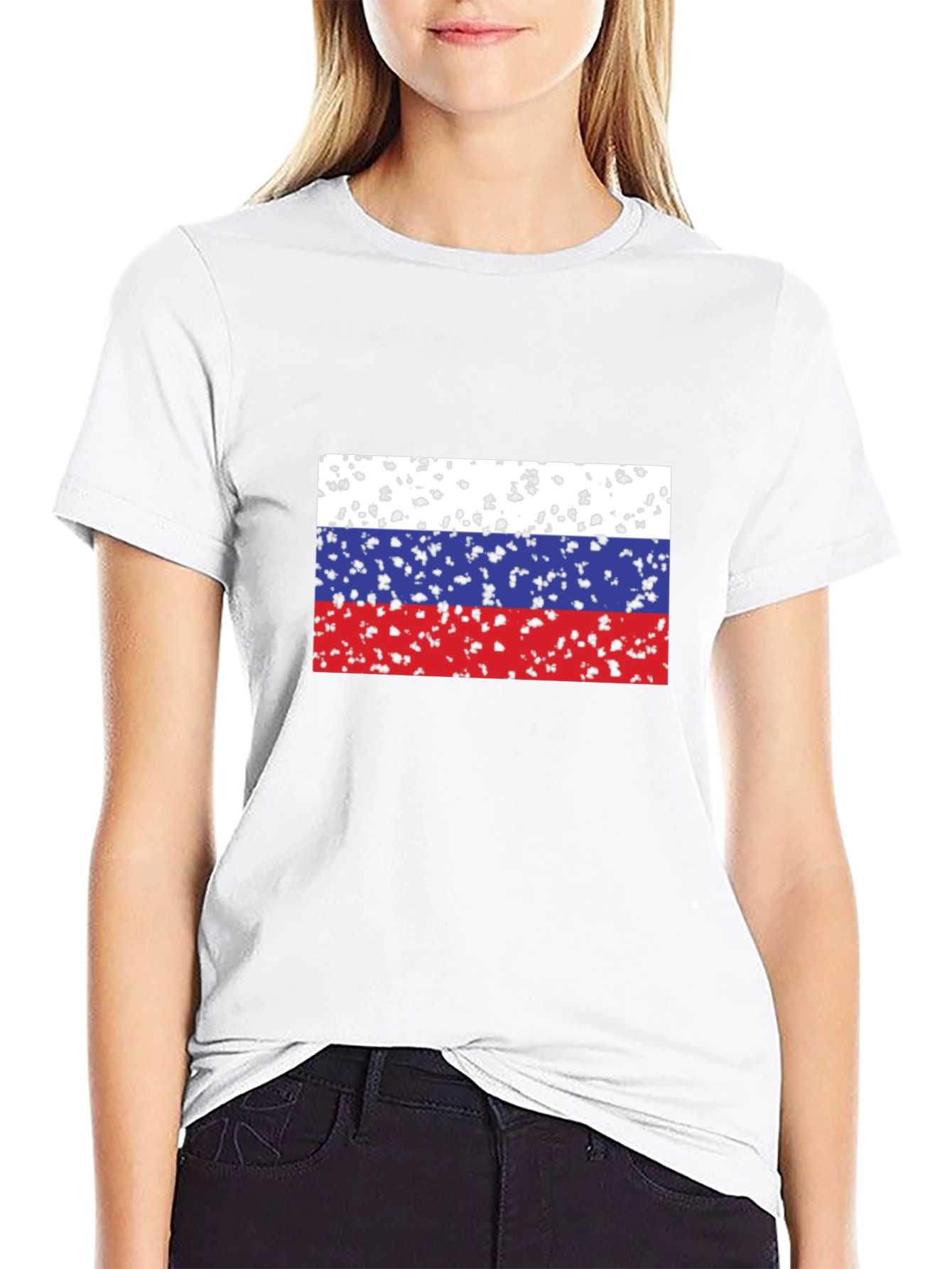 Russian Flag Grunge T-Shirt
