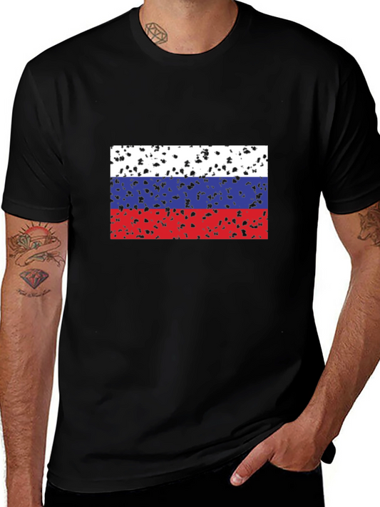Russian Flag Grunge T-Shirt