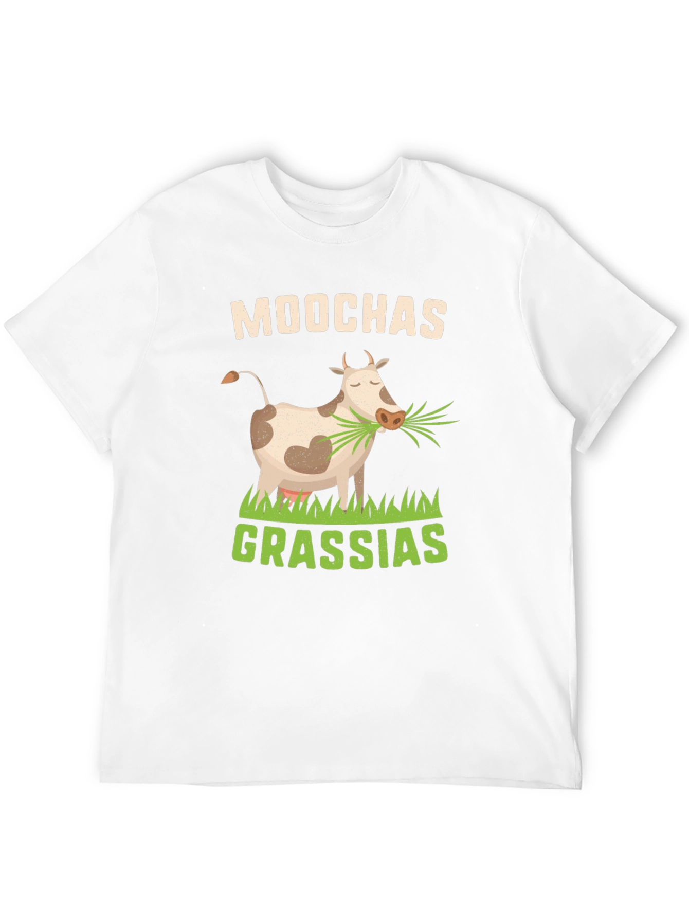 Moochas Grassias Cow Graphic T-Shirt