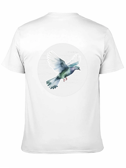 Dove Graphic Tee - Stylish Mens Crew Neck T-Shirt
