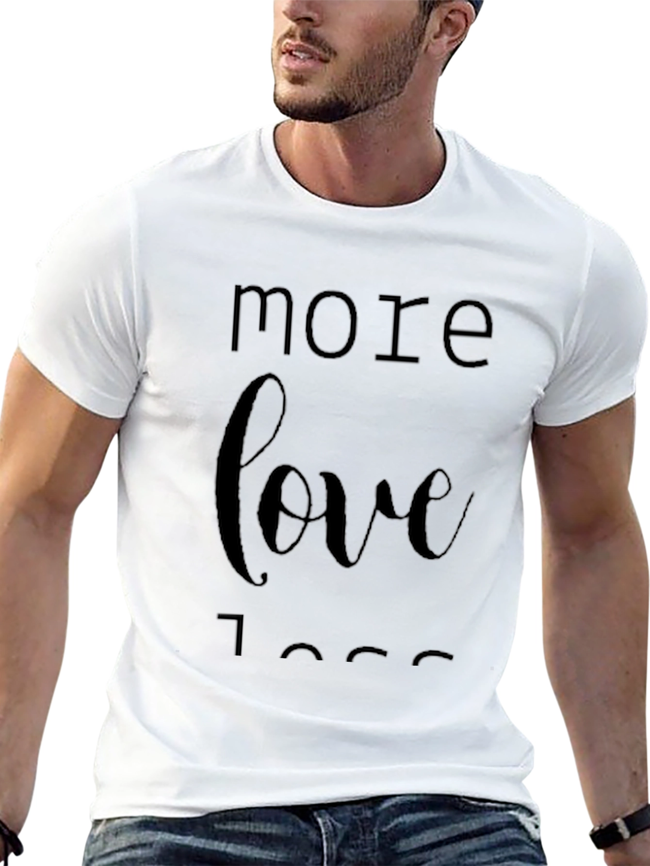 More Love Less Ego Black Graphic Tee