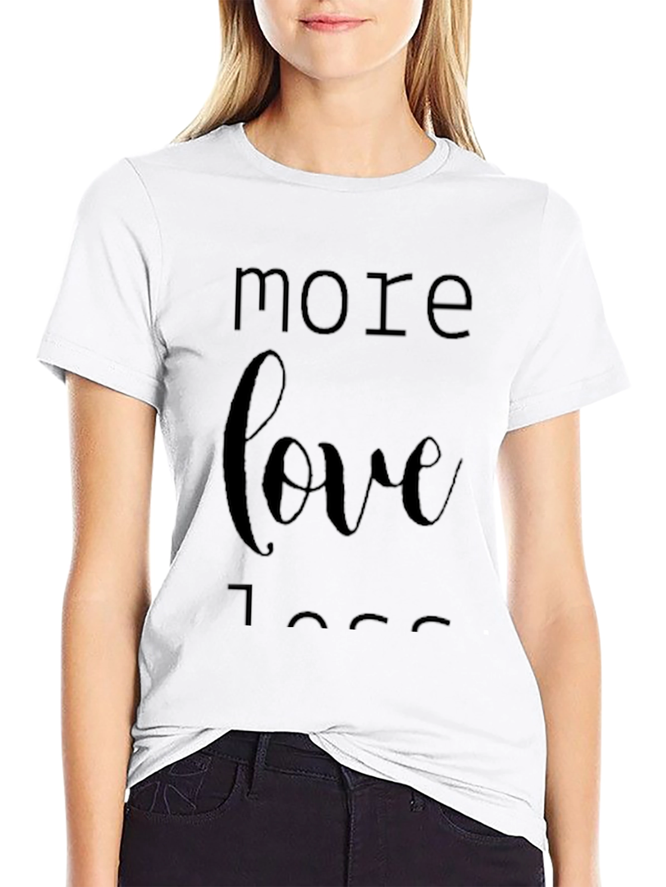More Love Less Ego Black Graphic Tee