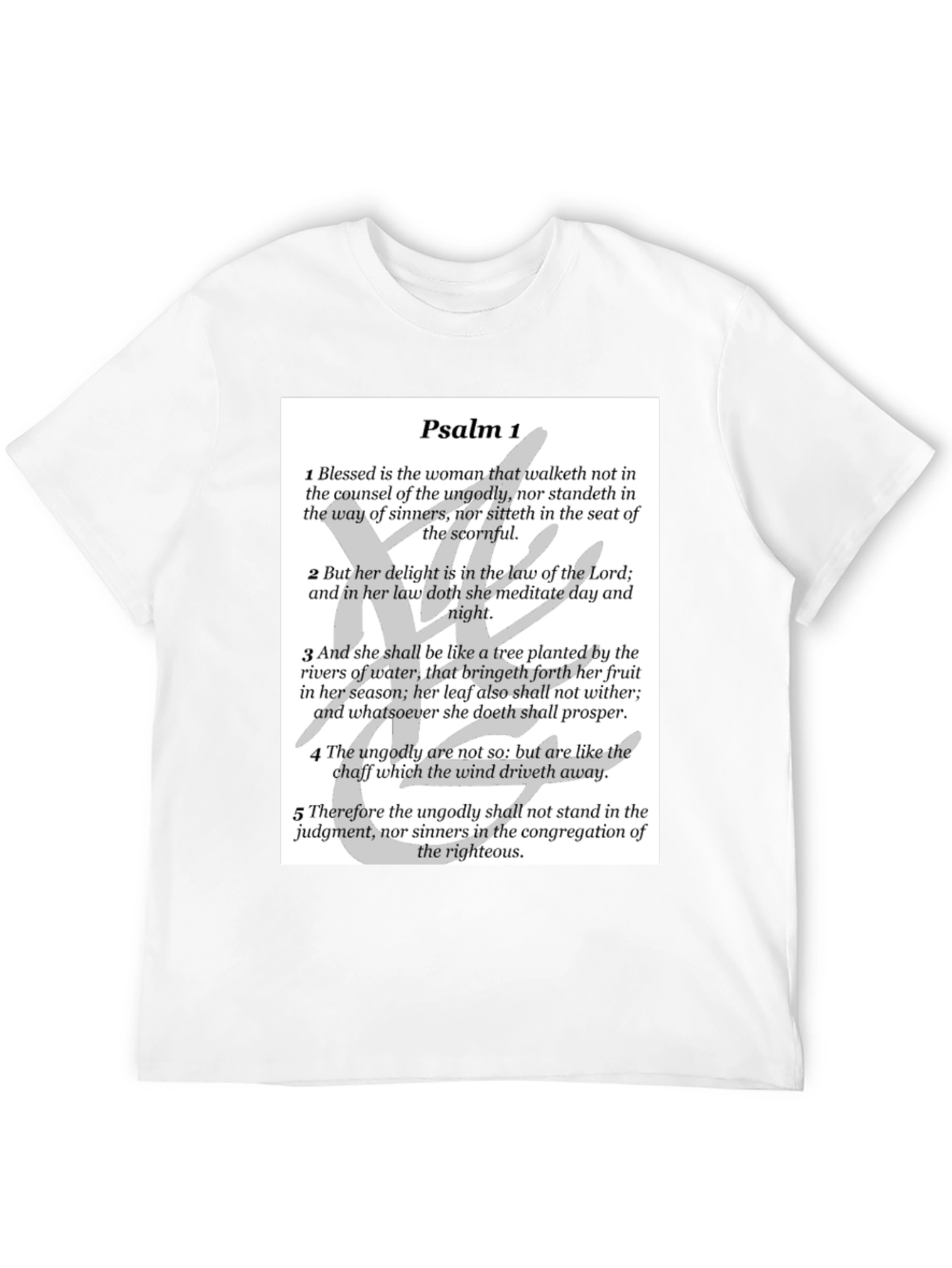 Psalm 1 Graphic Tee - Religious Scripture Shirt