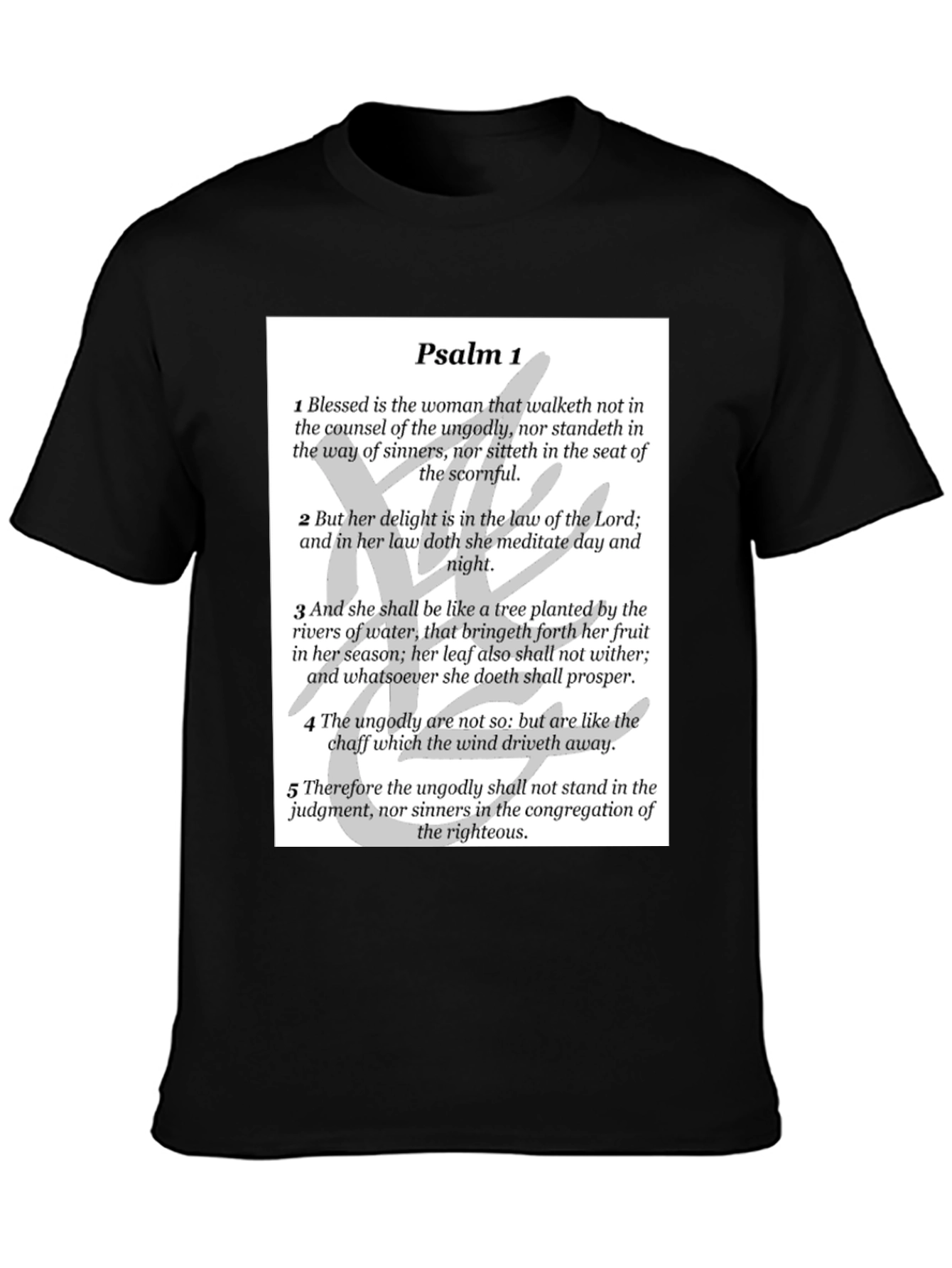 Psalm 1 Graphic Tee - Religious Scripture Shirt