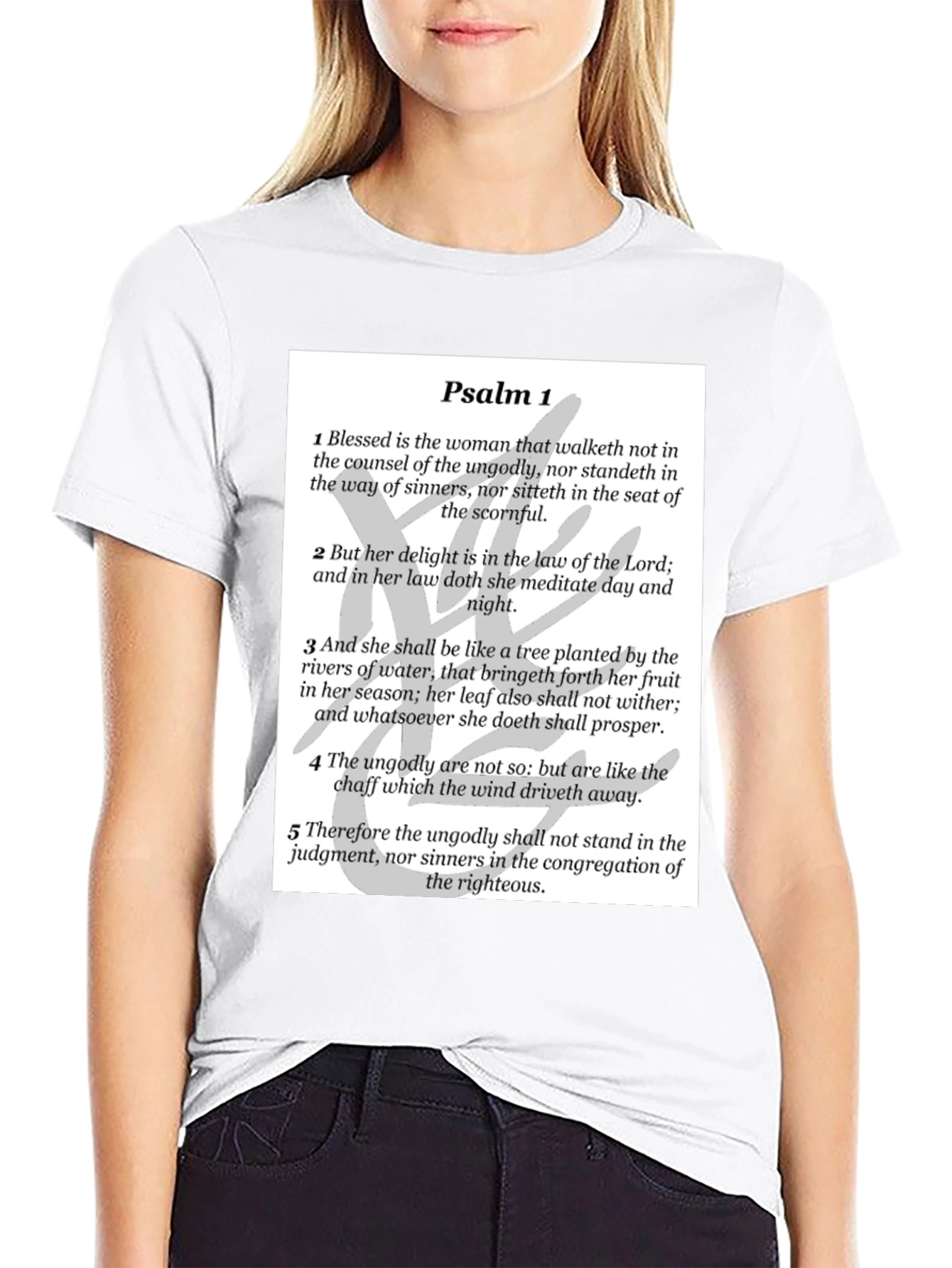 Psalm 1 Graphic Tee - Religious Scripture Shirt