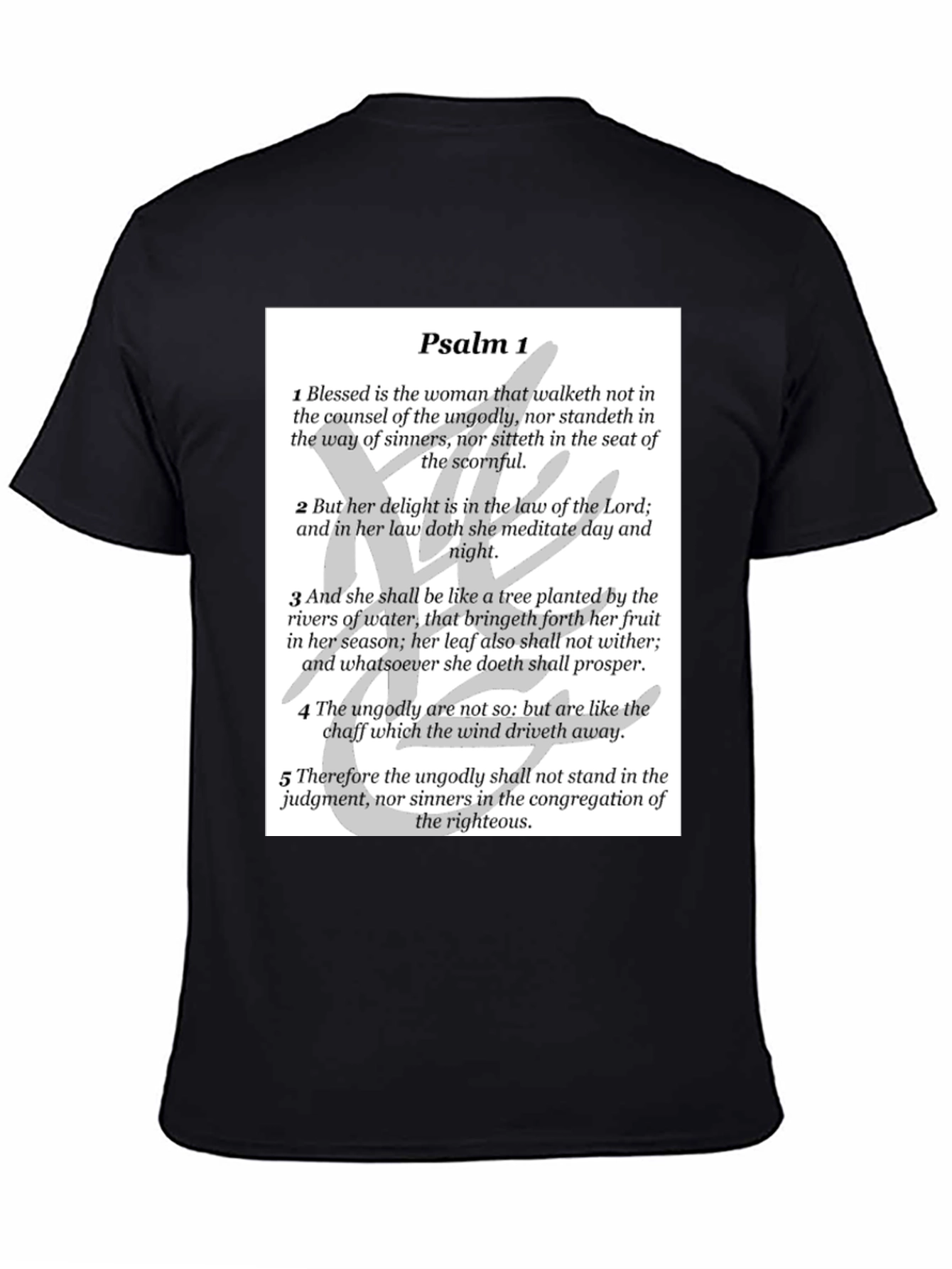 Psalm 1 Graphic Tee - Religious Scripture Shirt