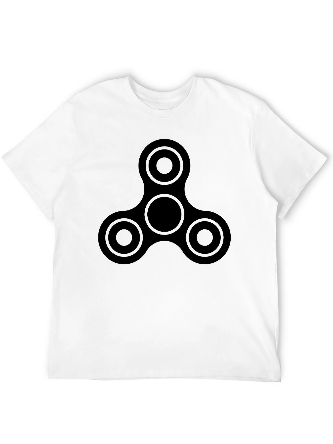 Fidget Spinner Graphic Tee - Black Casual Shirt