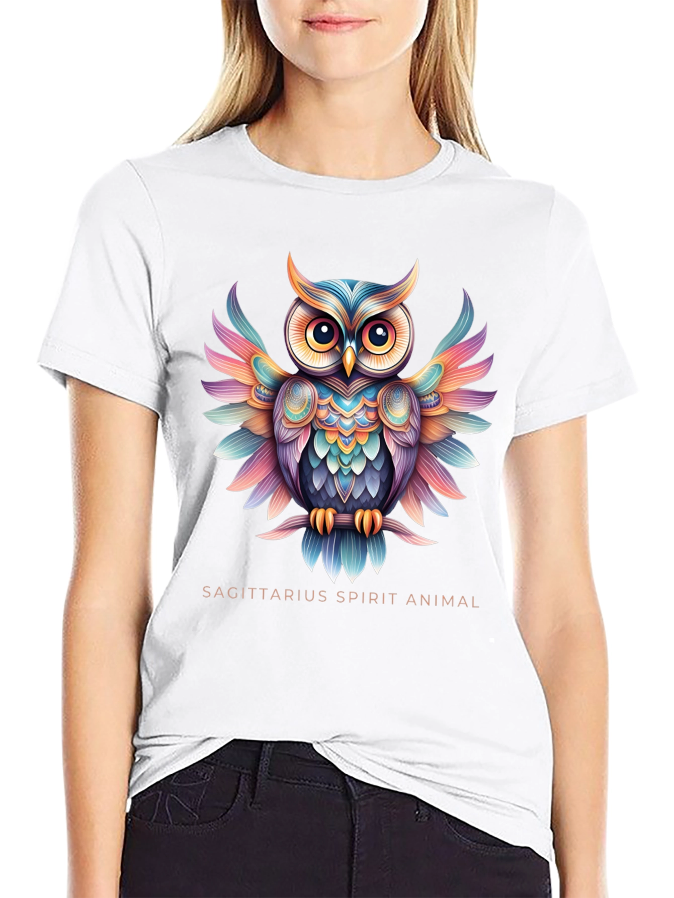 Sagittarius Spirit Animal Owl Graphic Tee