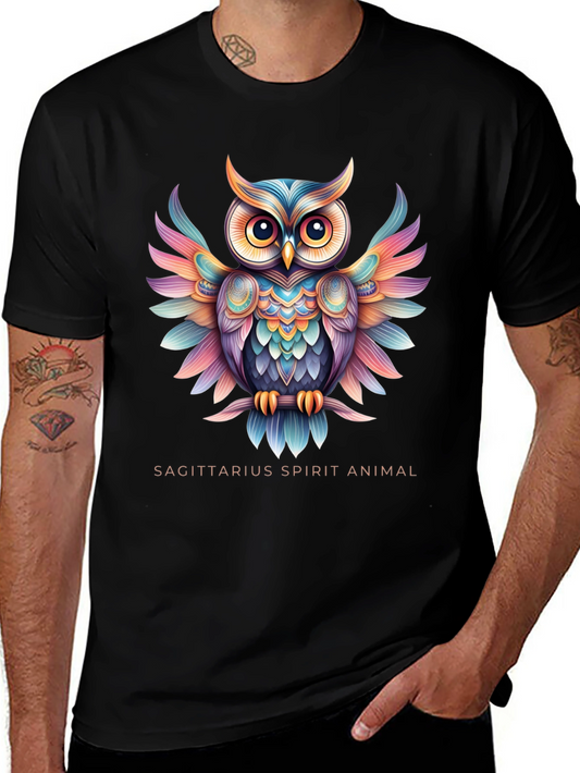 Sagittarius Spirit Animal Owl Graphic Tee