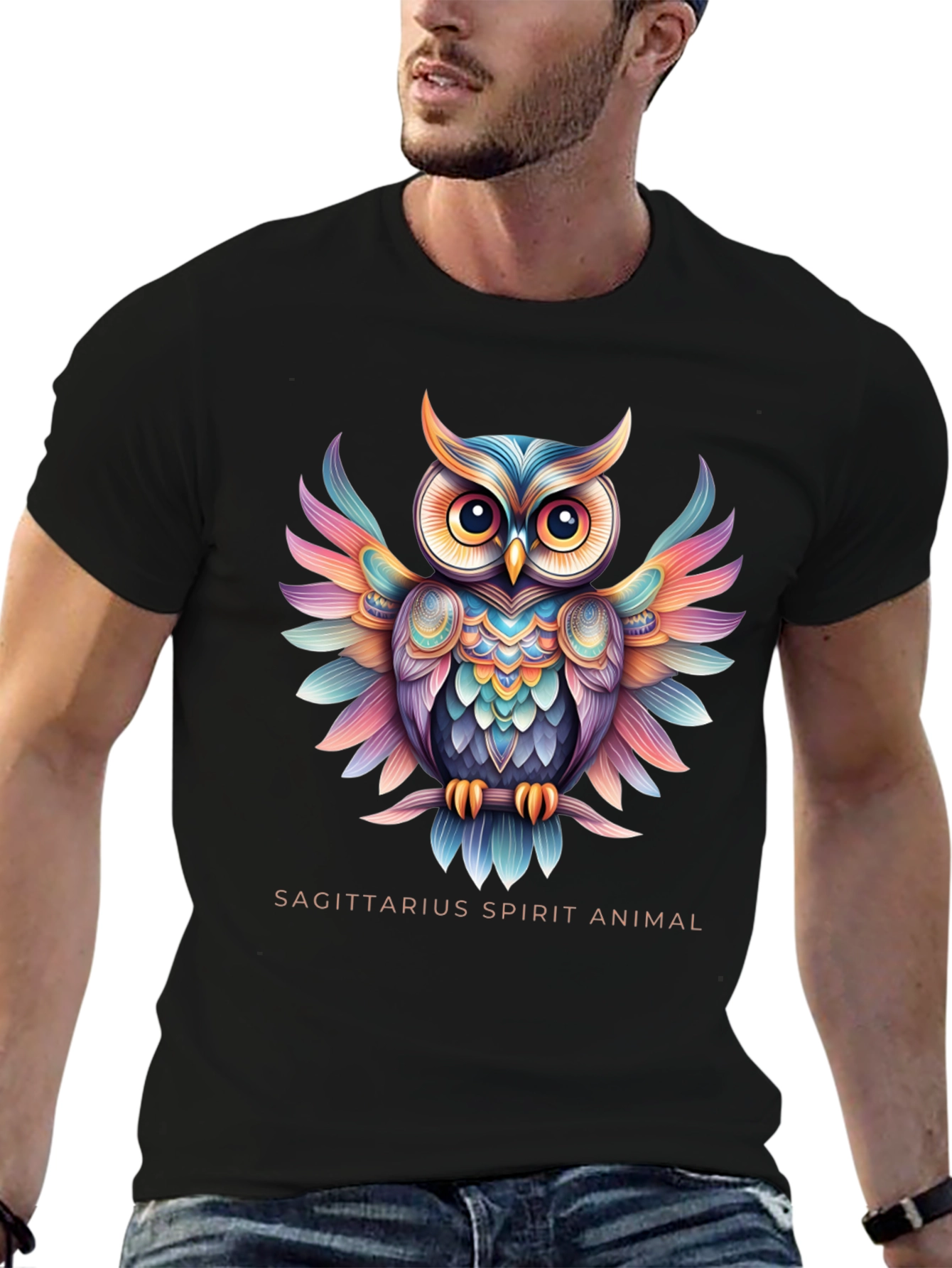 Sagittarius Spirit Animal Owl Graphic Tee