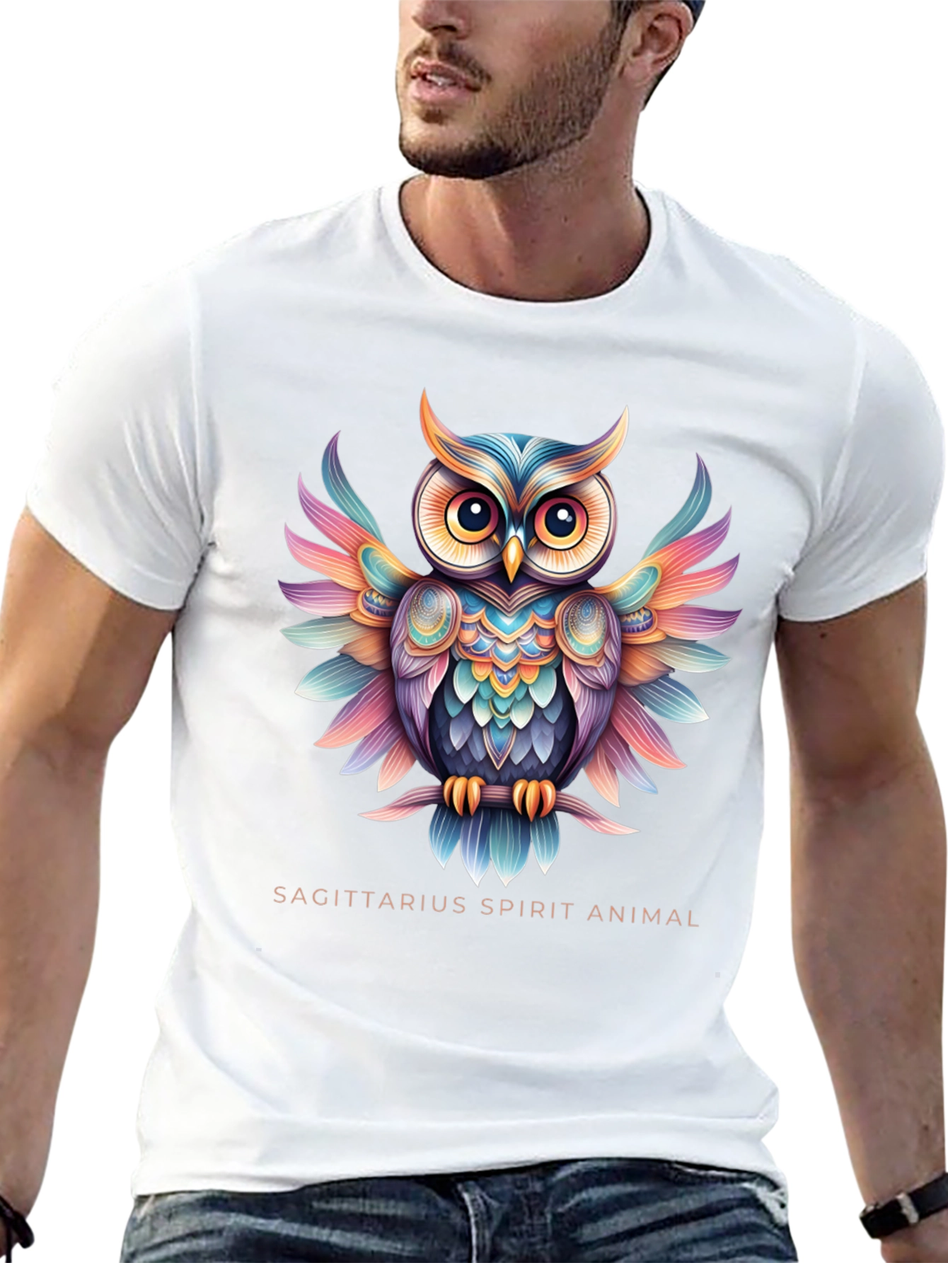 Sagittarius Spirit Animal Owl Graphic Tee