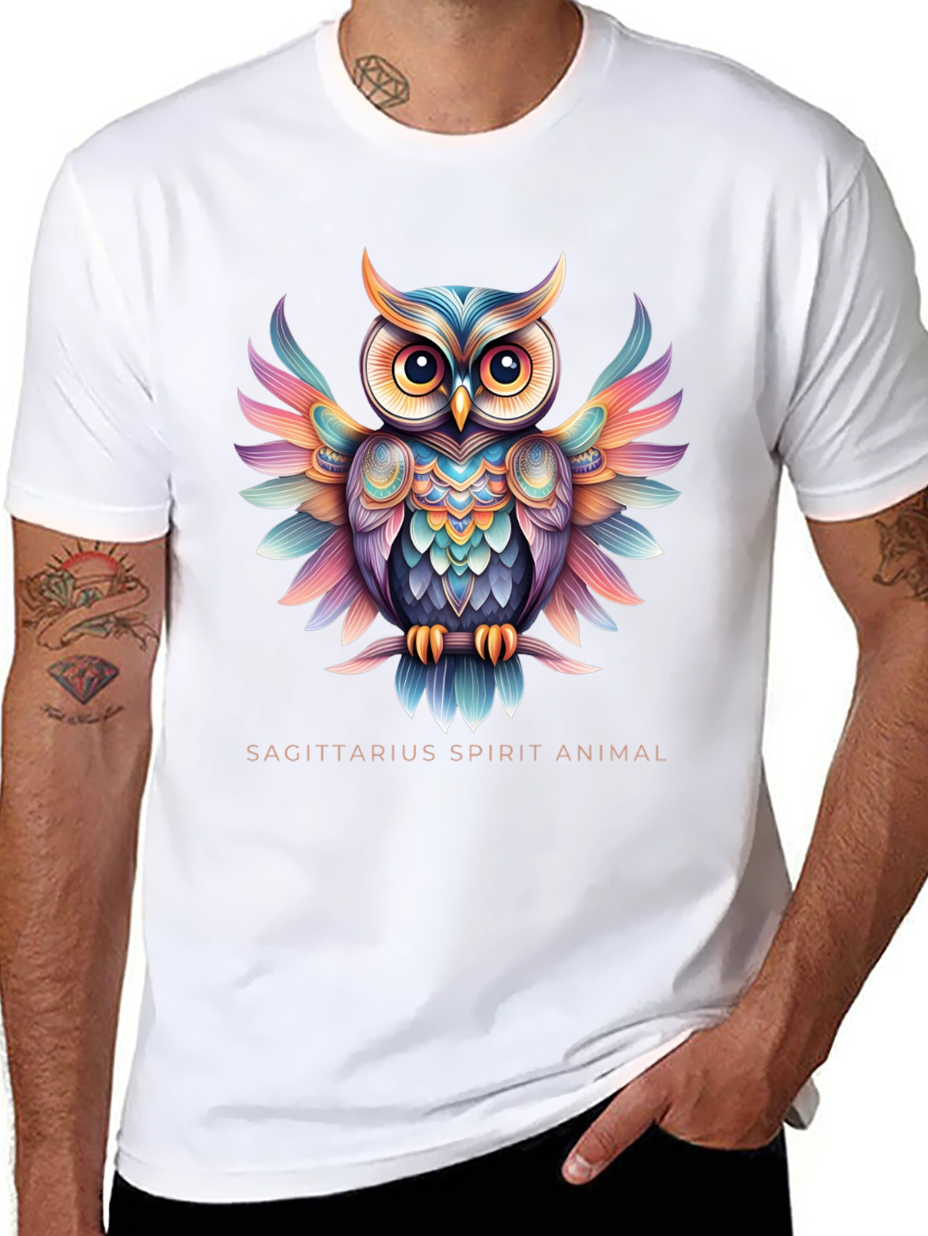 Sagittarius Spirit Animal Owl Graphic Tee