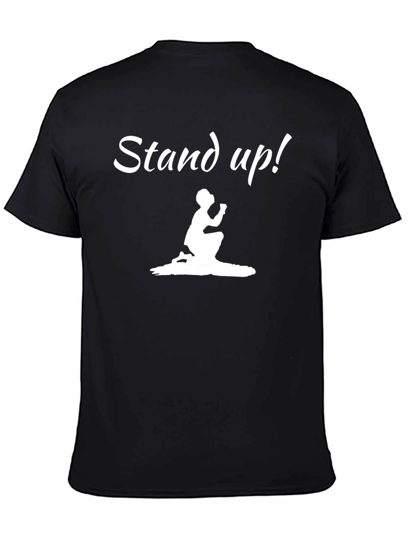 Stand Up! Graphic Print Crew Neck T-Shirt