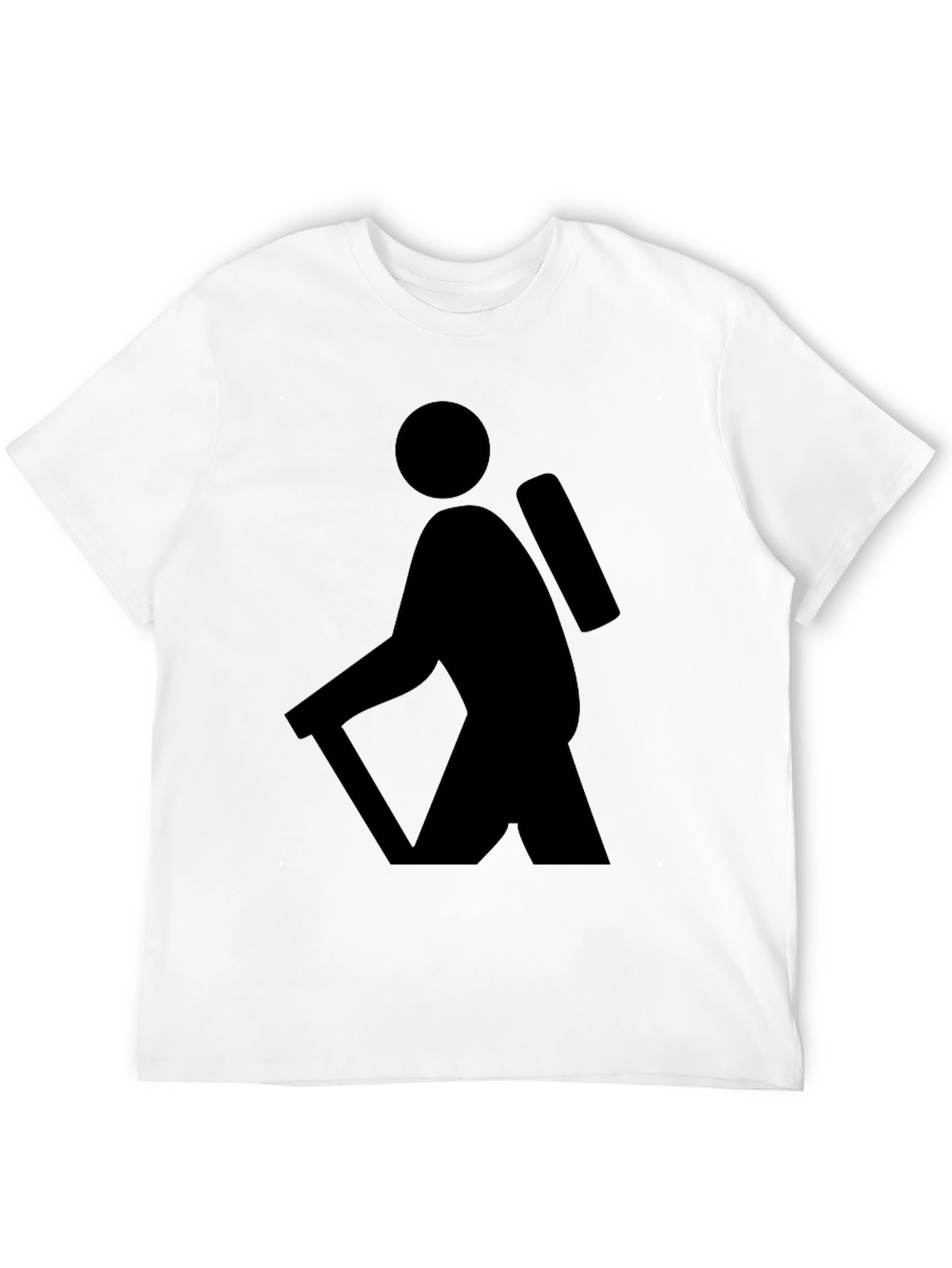 Hiking Adventure Graphic Tee - Black Cotton T-Shirt