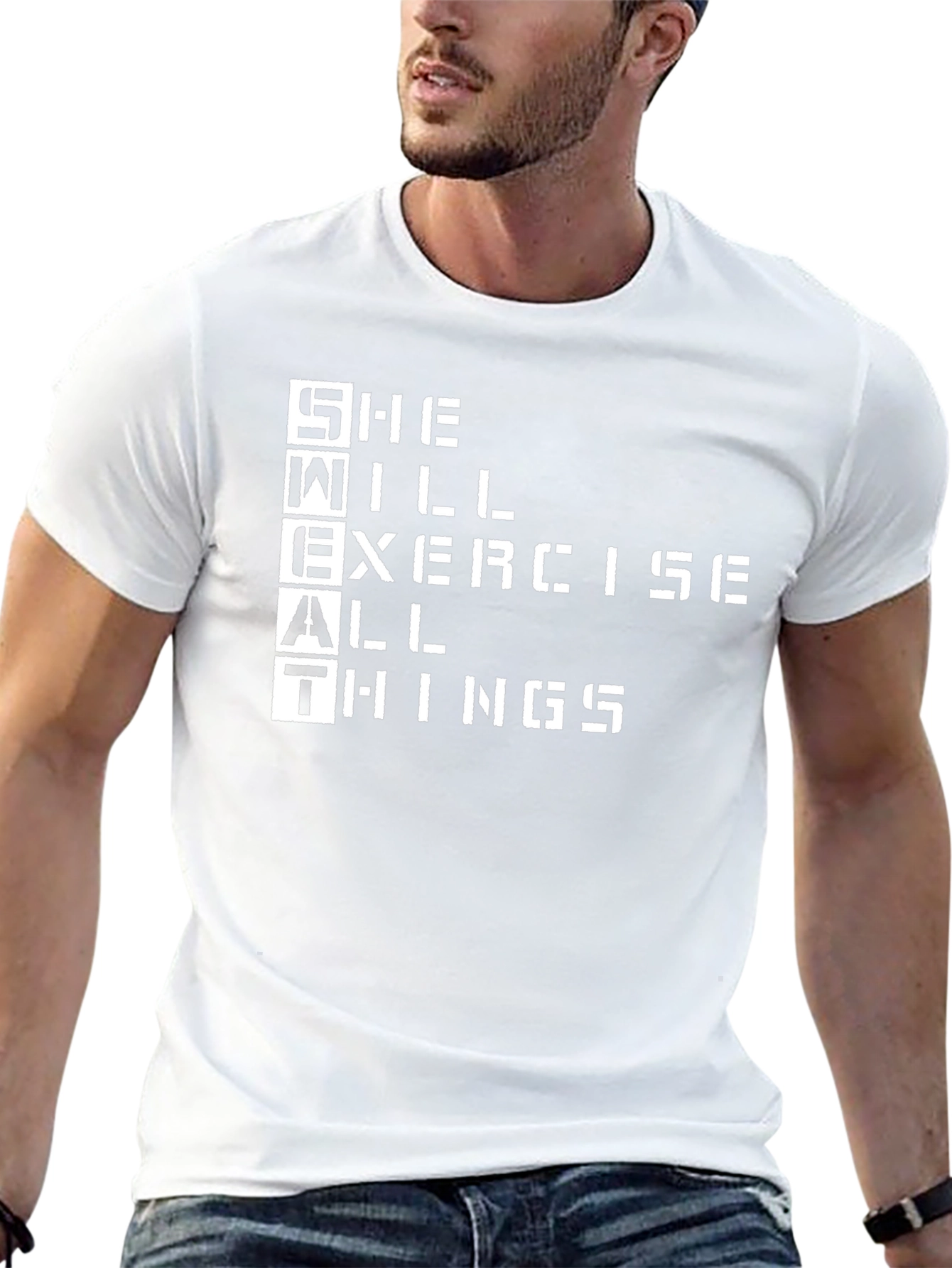 She Will Exercise All Things Black T-Shirt